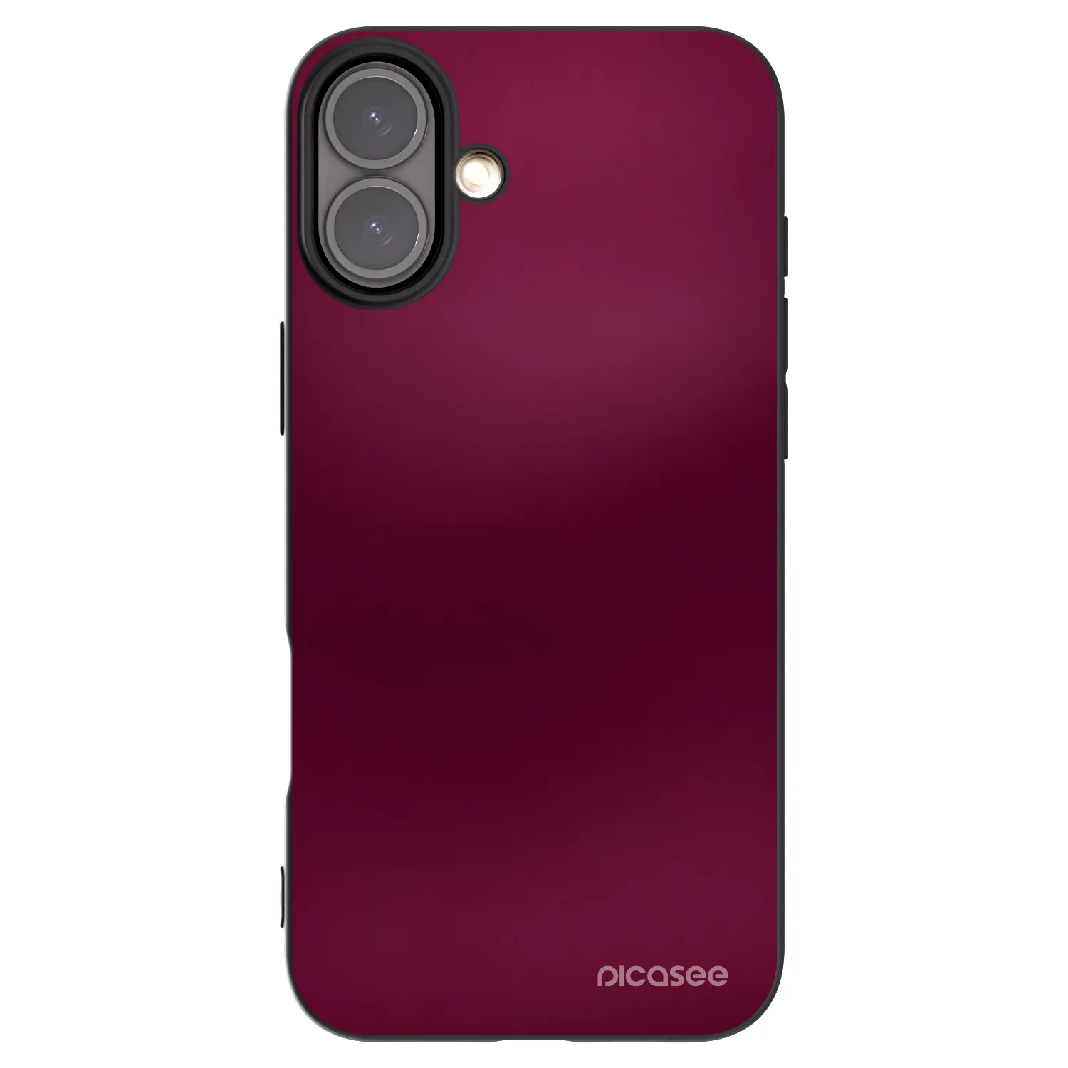 Picasee Apple iPhone 16 Plus Hülle - Schwarzes Silikon - Velvet Bordeaux