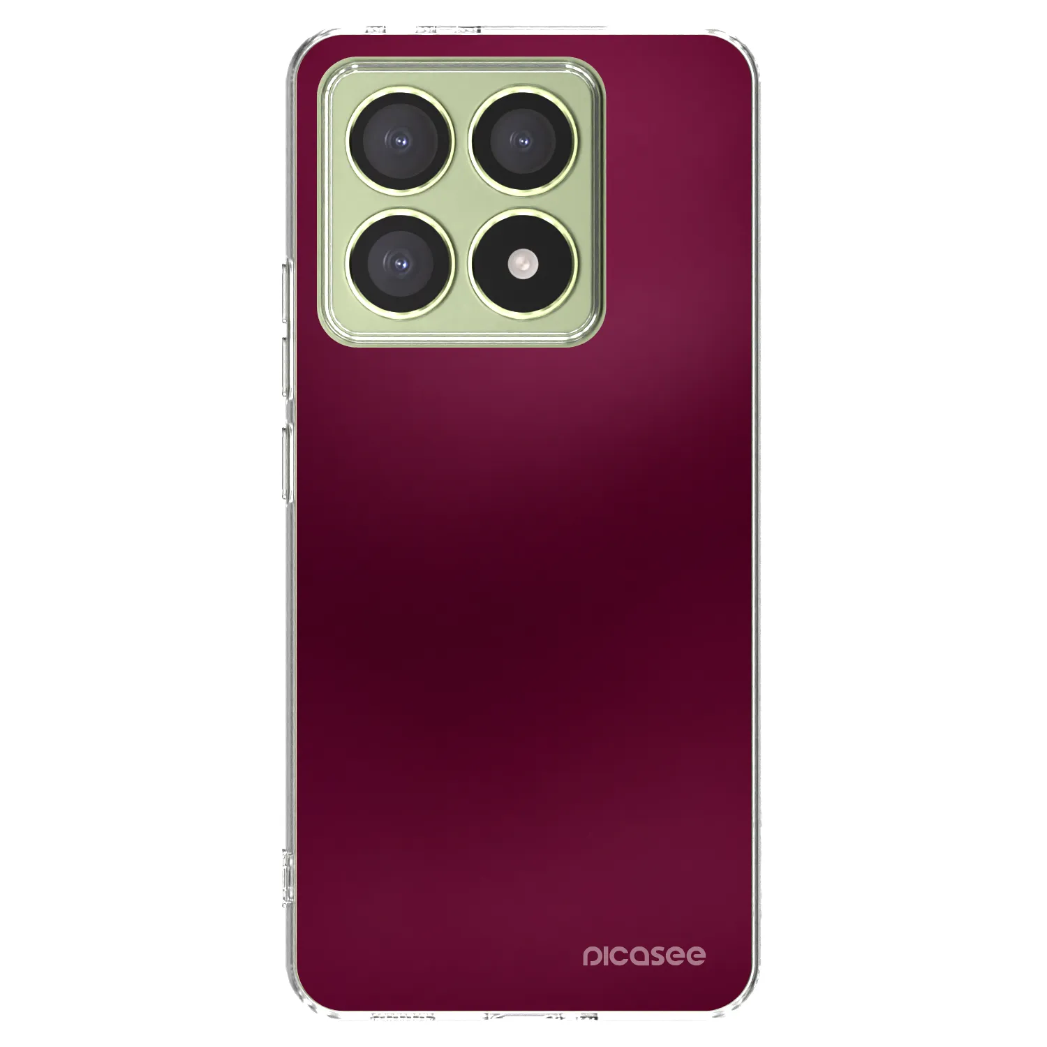 Picasee Xiaomi 14T Hülle - Transparentes Silikon - Velvet Bordeaux