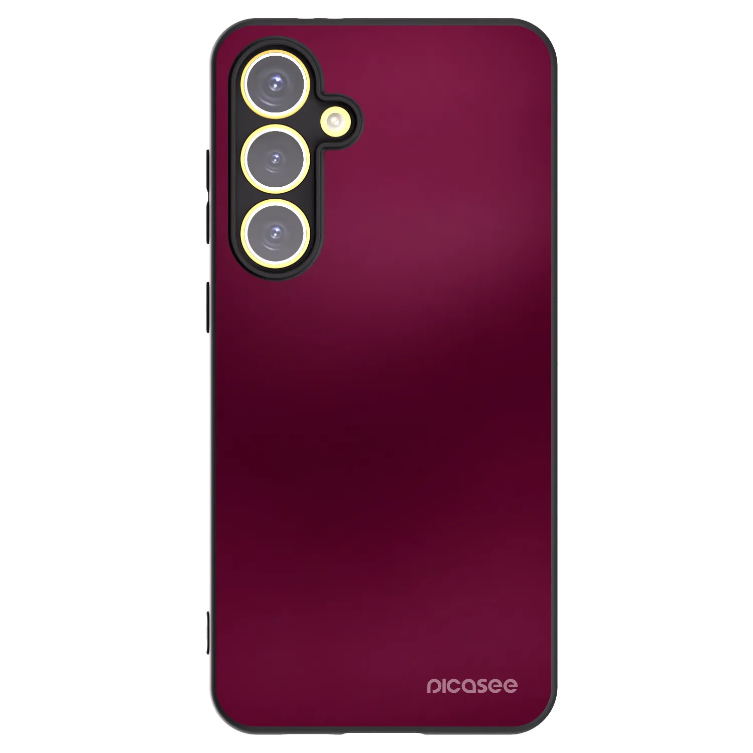 Picasee Samsung Galaxy S24 FE S721B Hülle - Schwarzes Silikon - Velvet Bordeaux