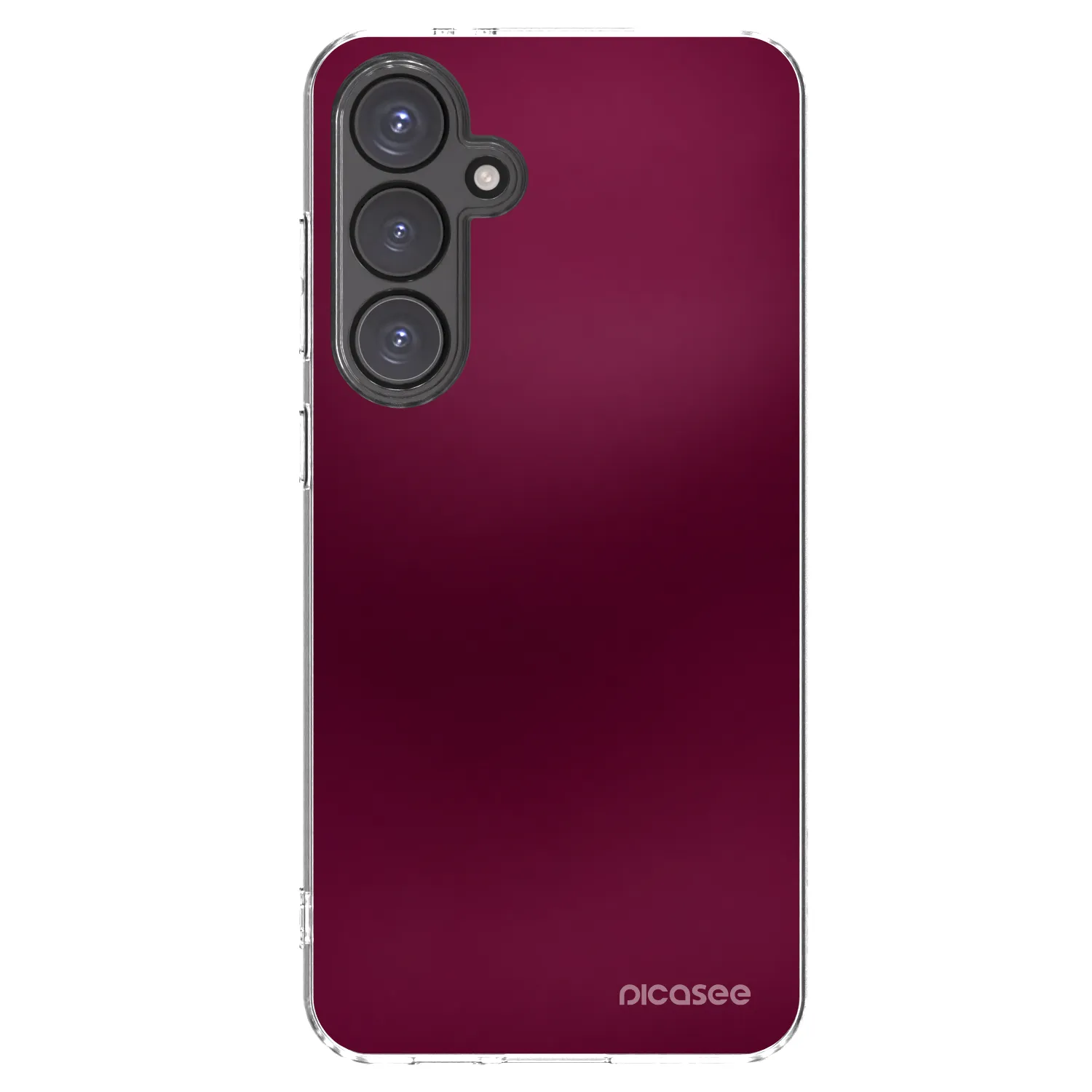 Picasee Samsung Galaxy S24 FE S721B Hülle - Transparentes Silikon - Velvet Bordeaux