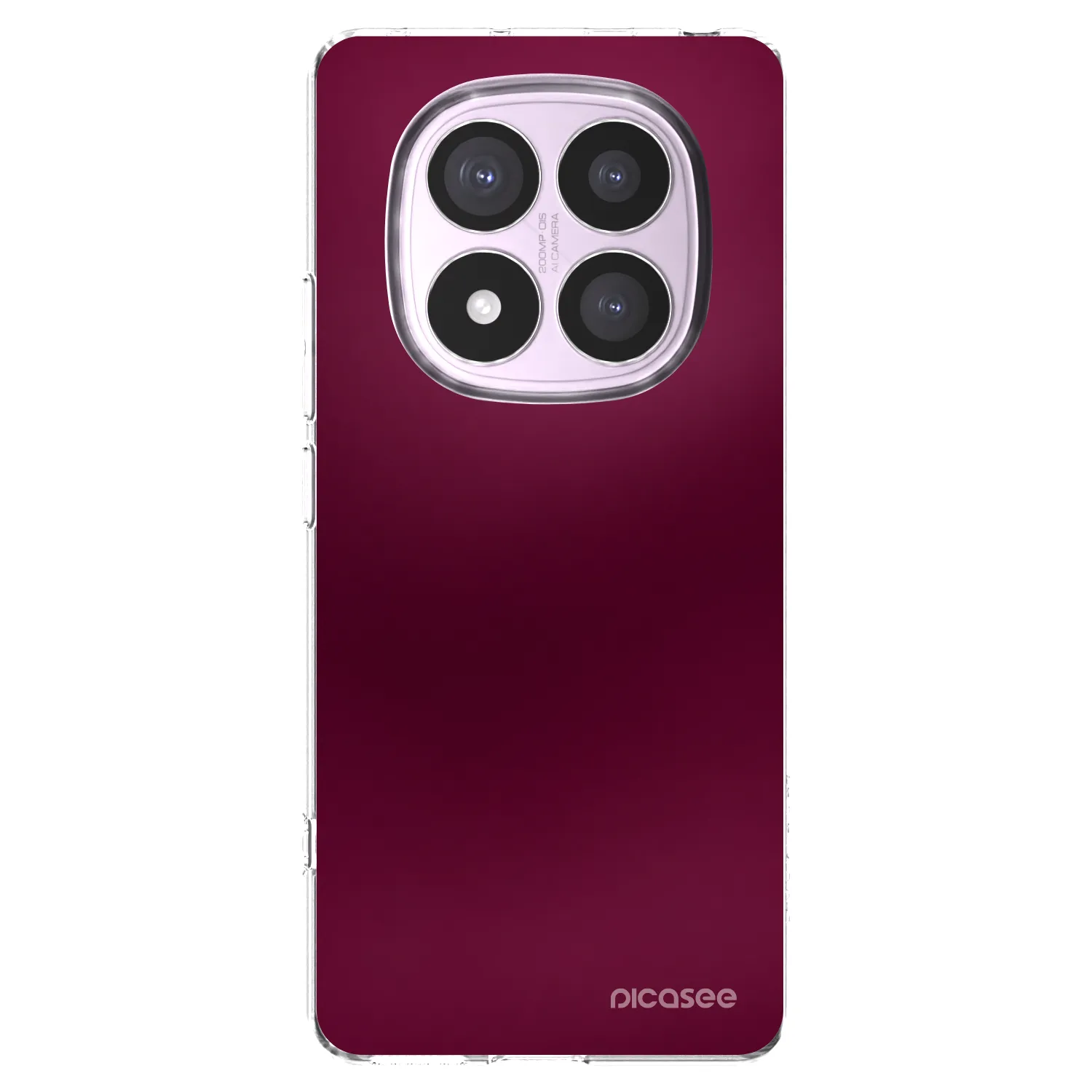 Picasee Xiaomi Redmi Note 14 Pro 5G Hülle - Transparentes Silikon - Velvet Bordeaux