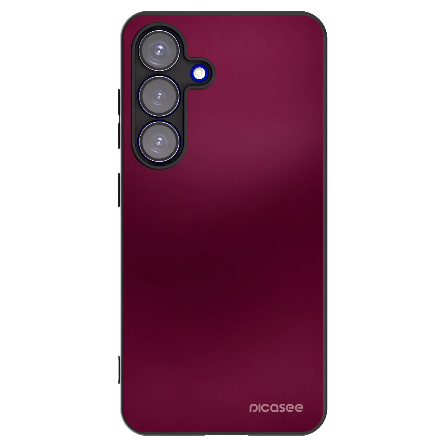 Picasee Samsung Galaxy S25 5G Hülle - Schwarzes Silikon - Velvet Bordeaux