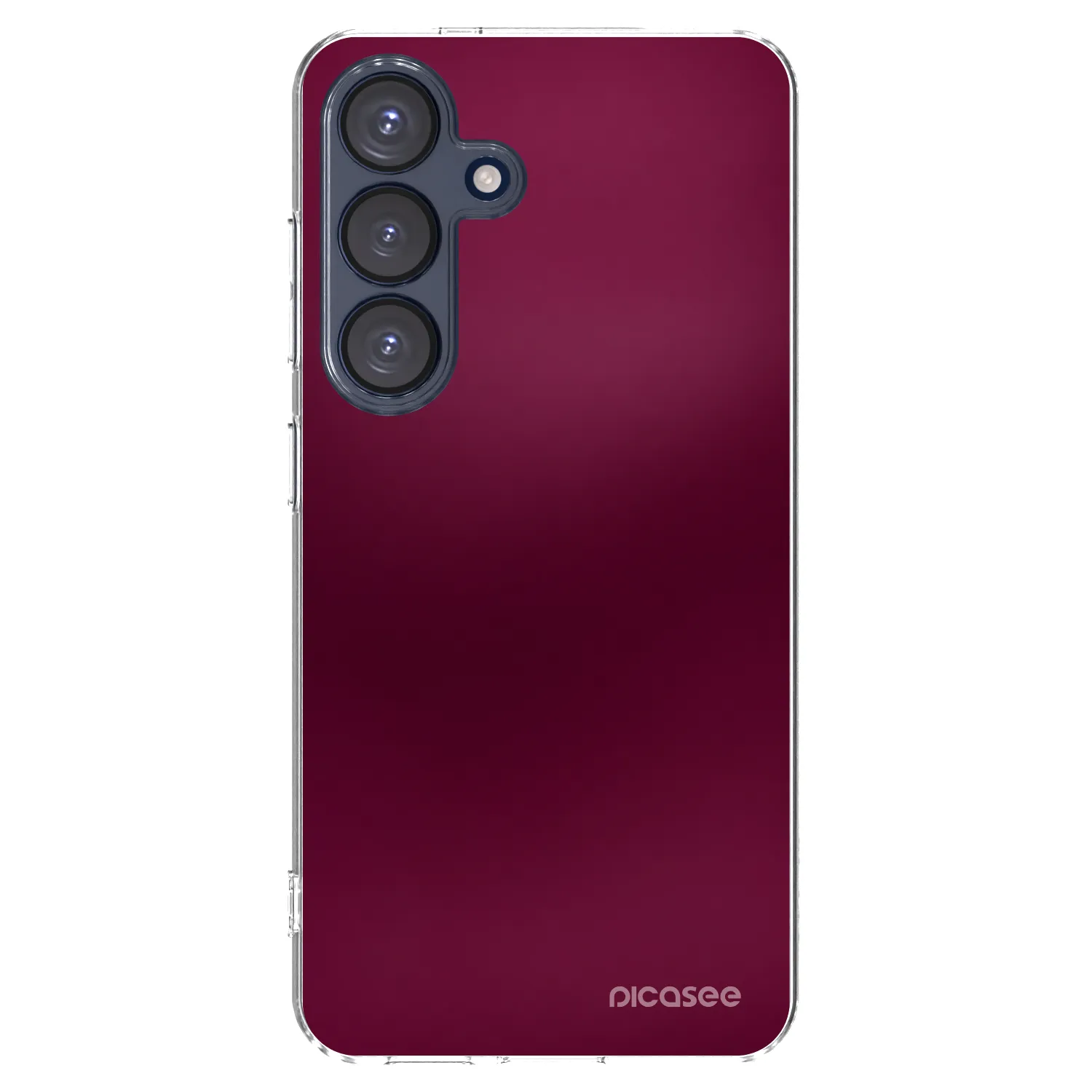 Picasee Samsung Galaxy S25 5G Hülle - Transparentes Silikon - Velvet Bordeaux