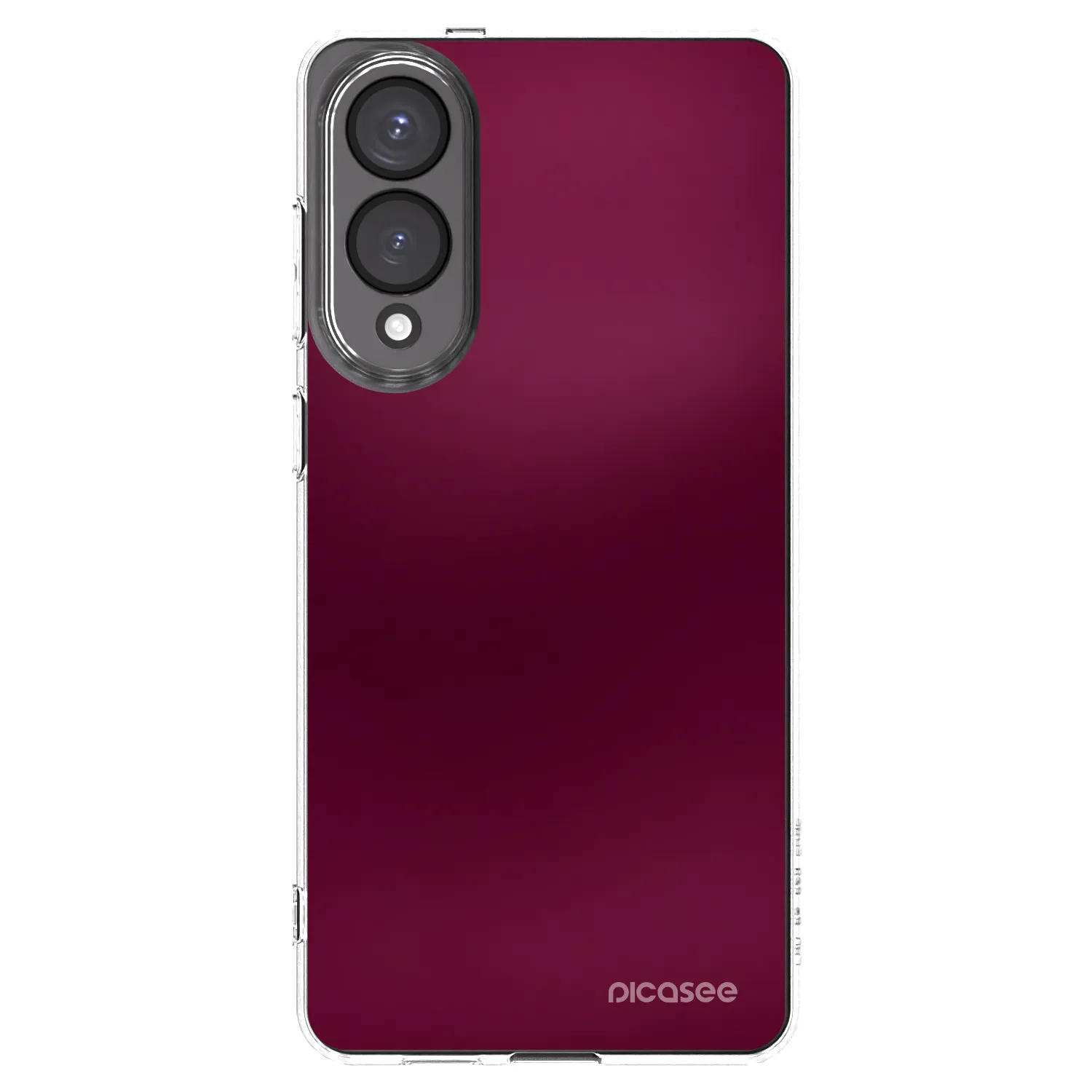 Picasee Samsung Galaxy S25 Edge 5G Hülle - Transparentes Silikon - Velvet Bordeaux