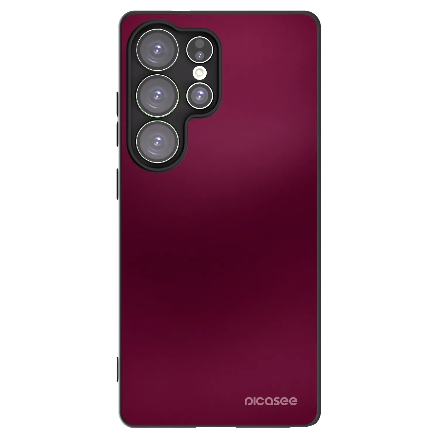 Picasee Samsung Galaxy S25 Ultra 5G Hülle - Schwarzes Silikon - Velvet Bordeaux