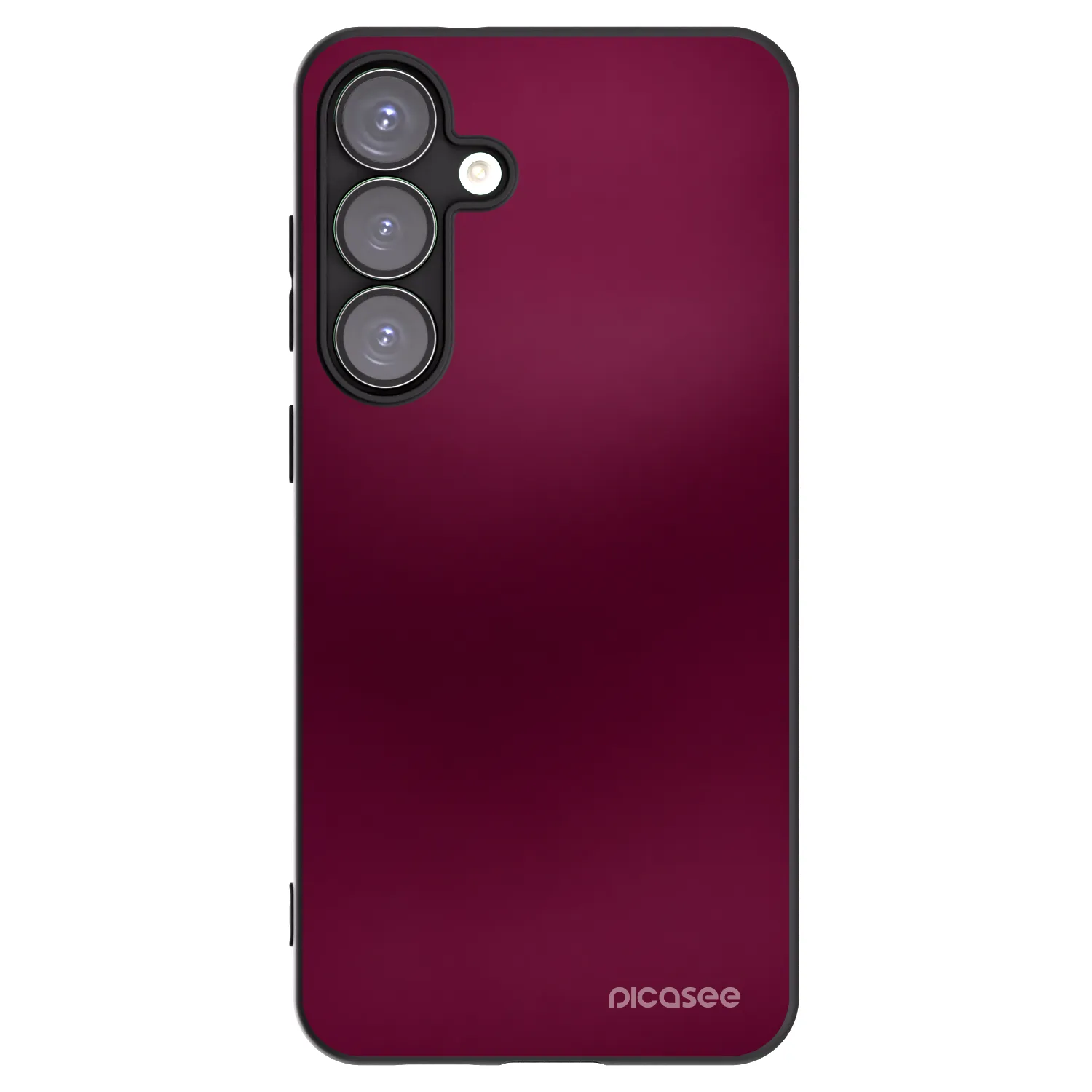 Picasee Samsung Galaxy S25+ 5G Hülle - Schwarzes Silikon - Velvet Bordeaux