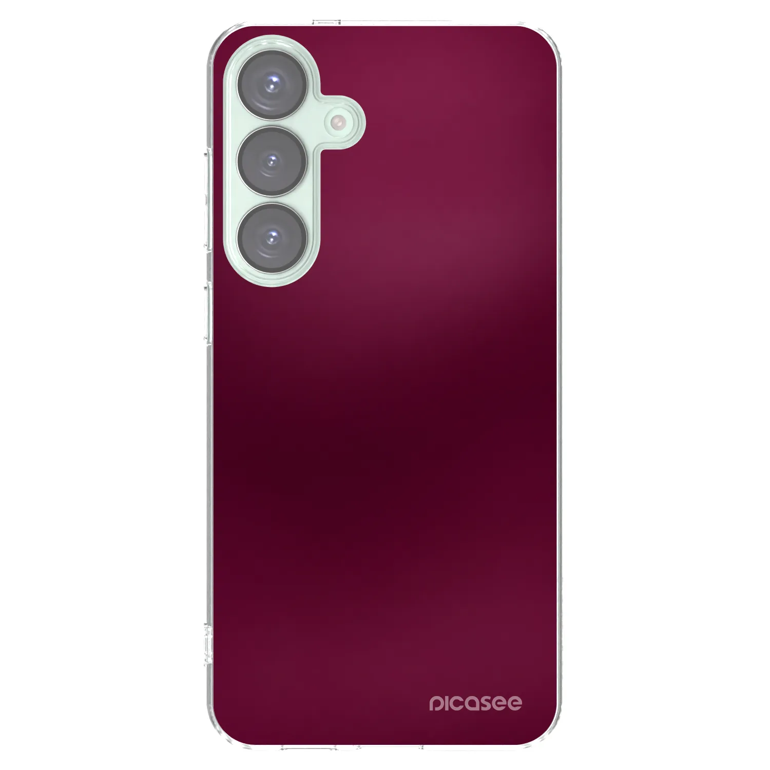 Picasee Samsung Galaxy S25+ 5G Hülle - Transparentes Silikon - Velvet Bordeaux