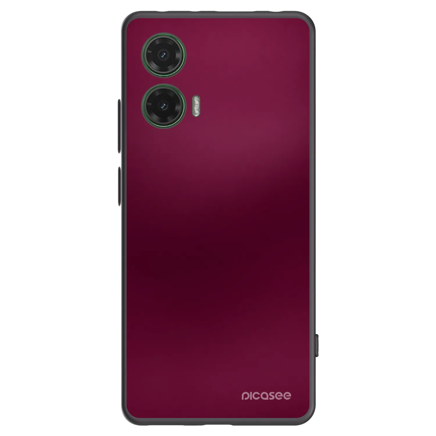 Picasee Motorola Moto G35 5G Hülle - Schwarzes Silikon - Velvet Bordeaux