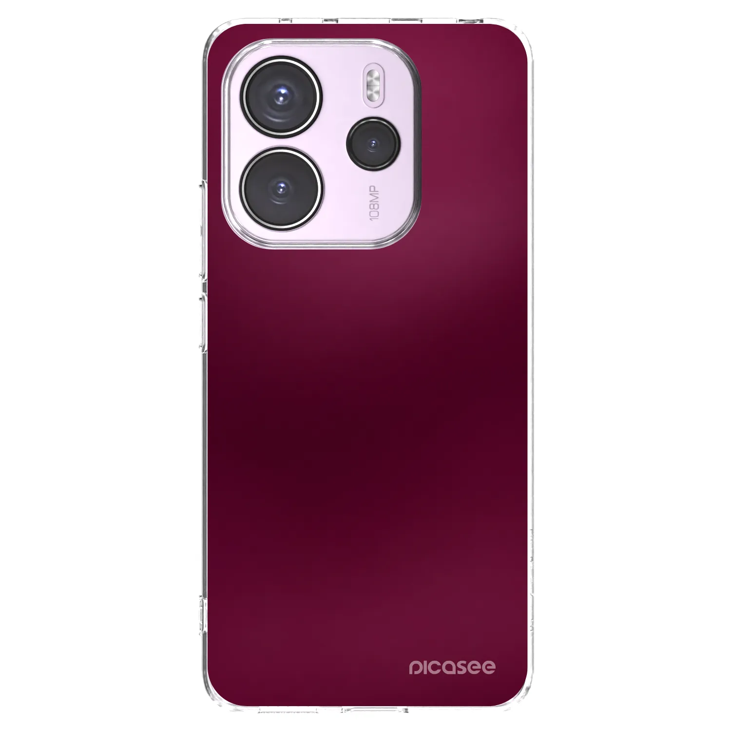 Picasee Xiaomi Redmi Note 14 4G Hülle - Transparentes Silikon - Velvet Bordeaux
