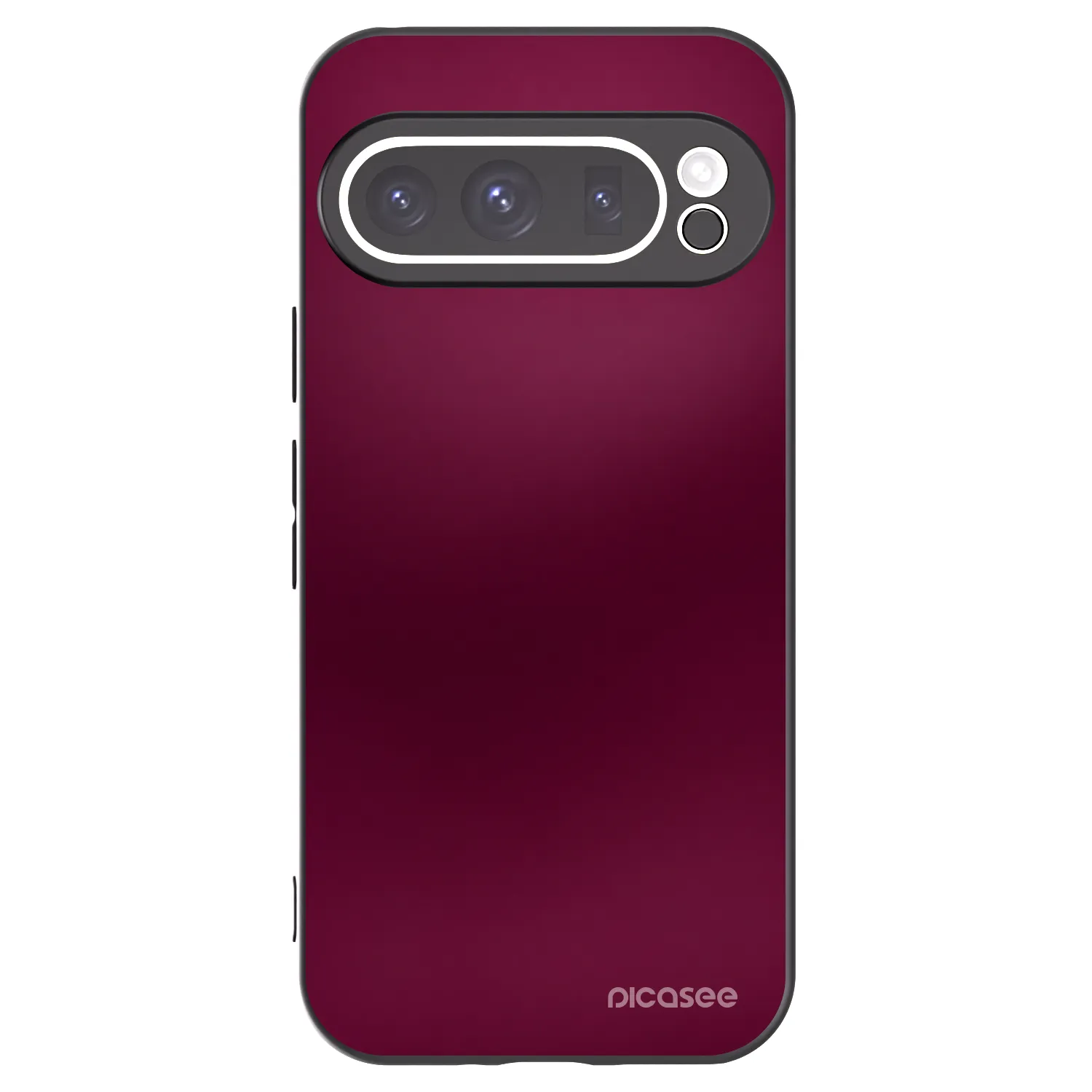 Picasee Google Pixel 9 Pro Hülle - Schwarzes Silikon - Velvet Bordeaux