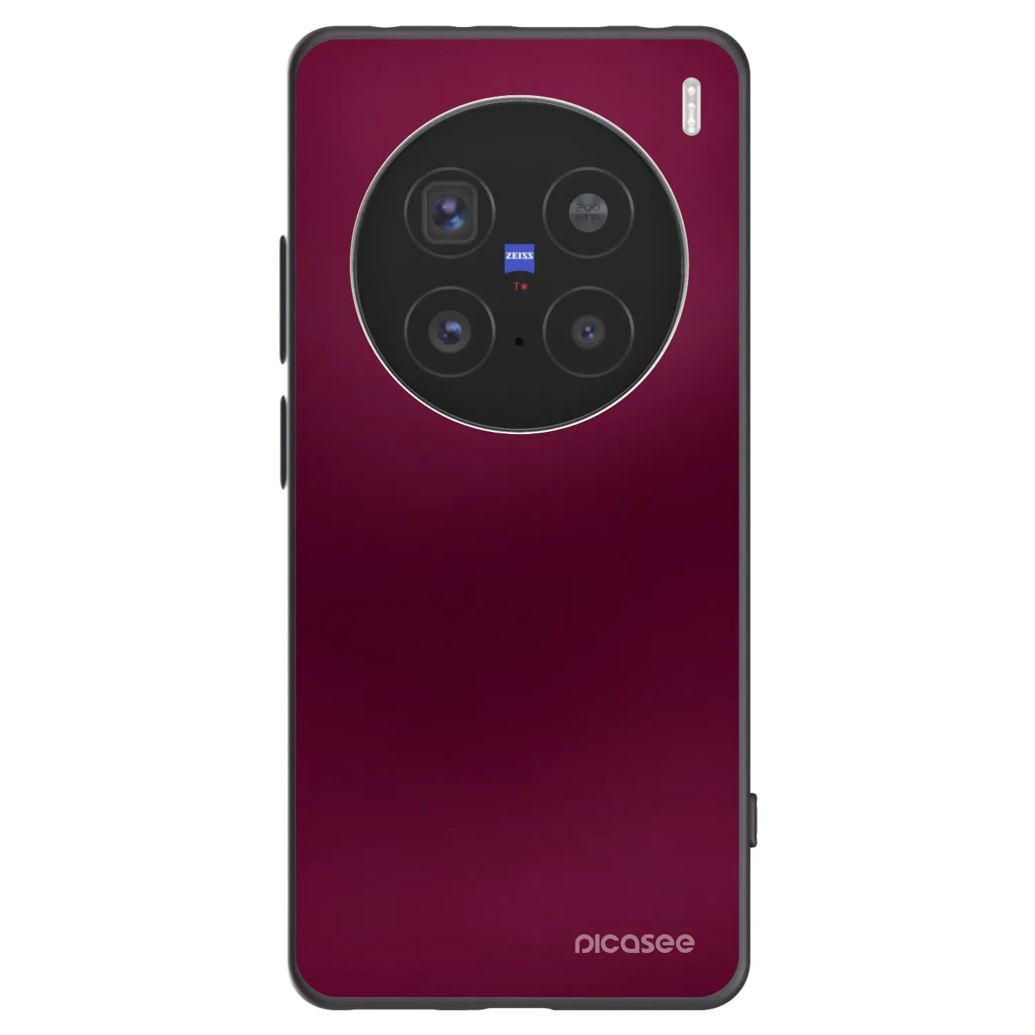 Picasee Vivo X200 Pro Hülle - Schwarzes Silikon - Velvet Bordeaux