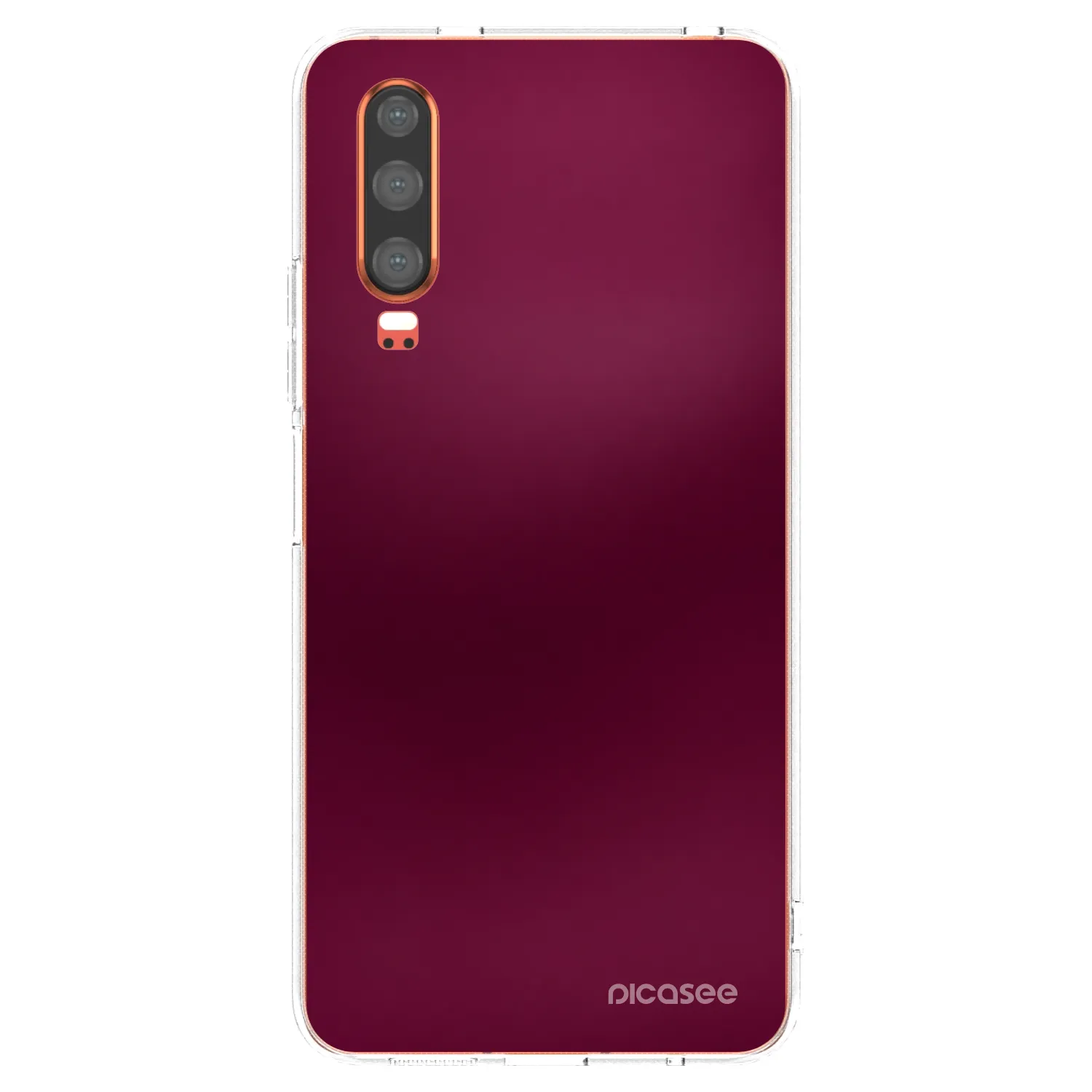 Picasee Huawei P30 Hülle - Transparentes Silikon - Velvet Bordeaux