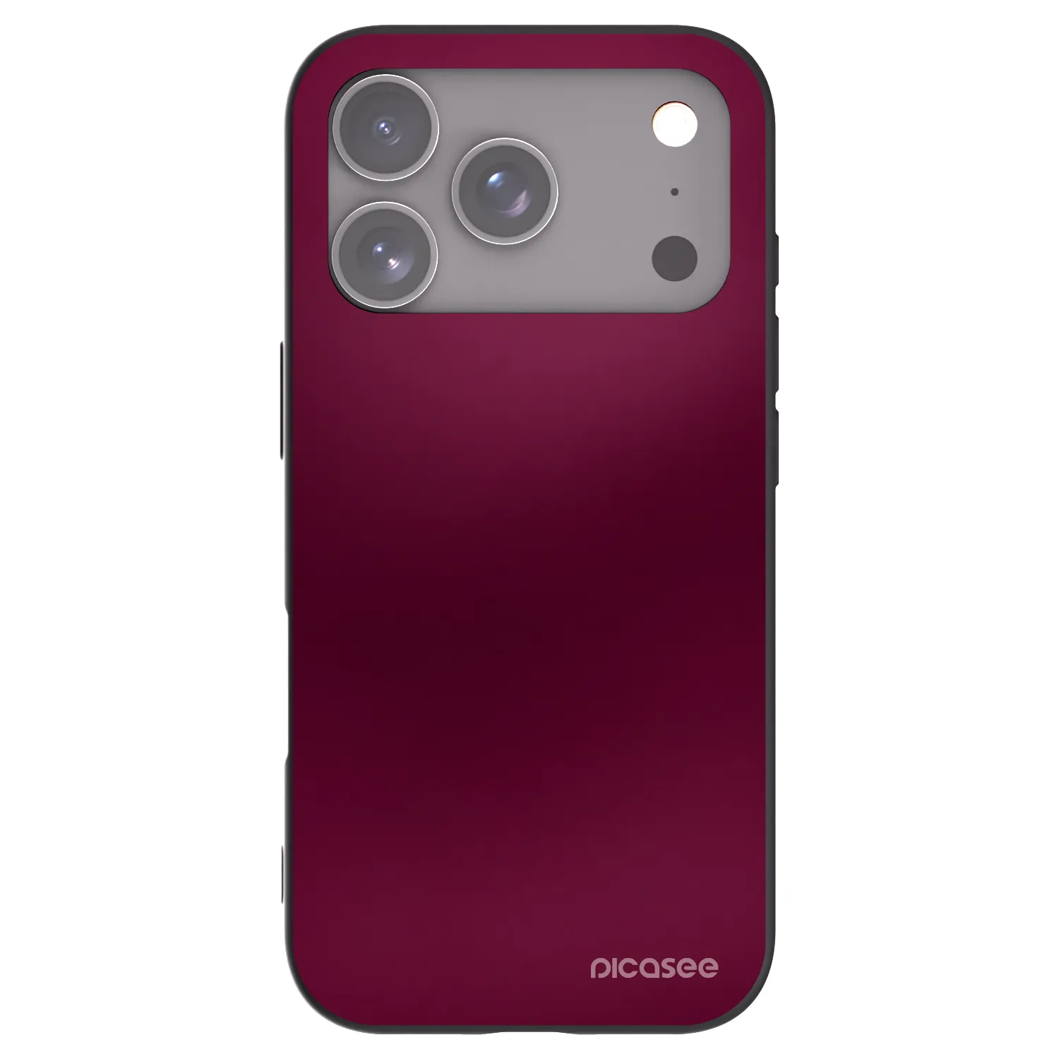 Picasee Apple iPhone 17 Pro Hülle - Schwarzes Silikon - Velvet Bordeaux