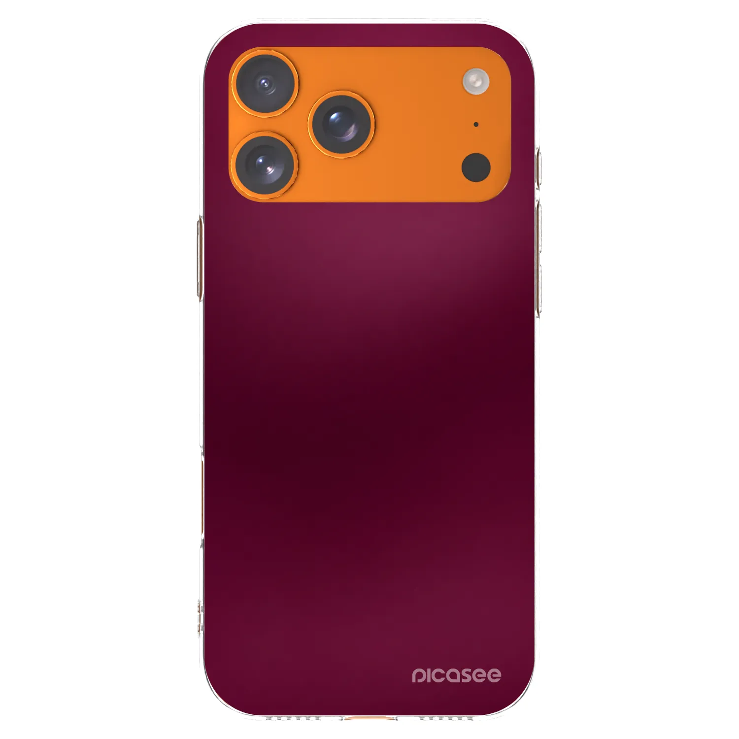 Picasee Apple iPhone 17 Pro Max Hülle - Transparentes Silikon - Velvet Bordeaux