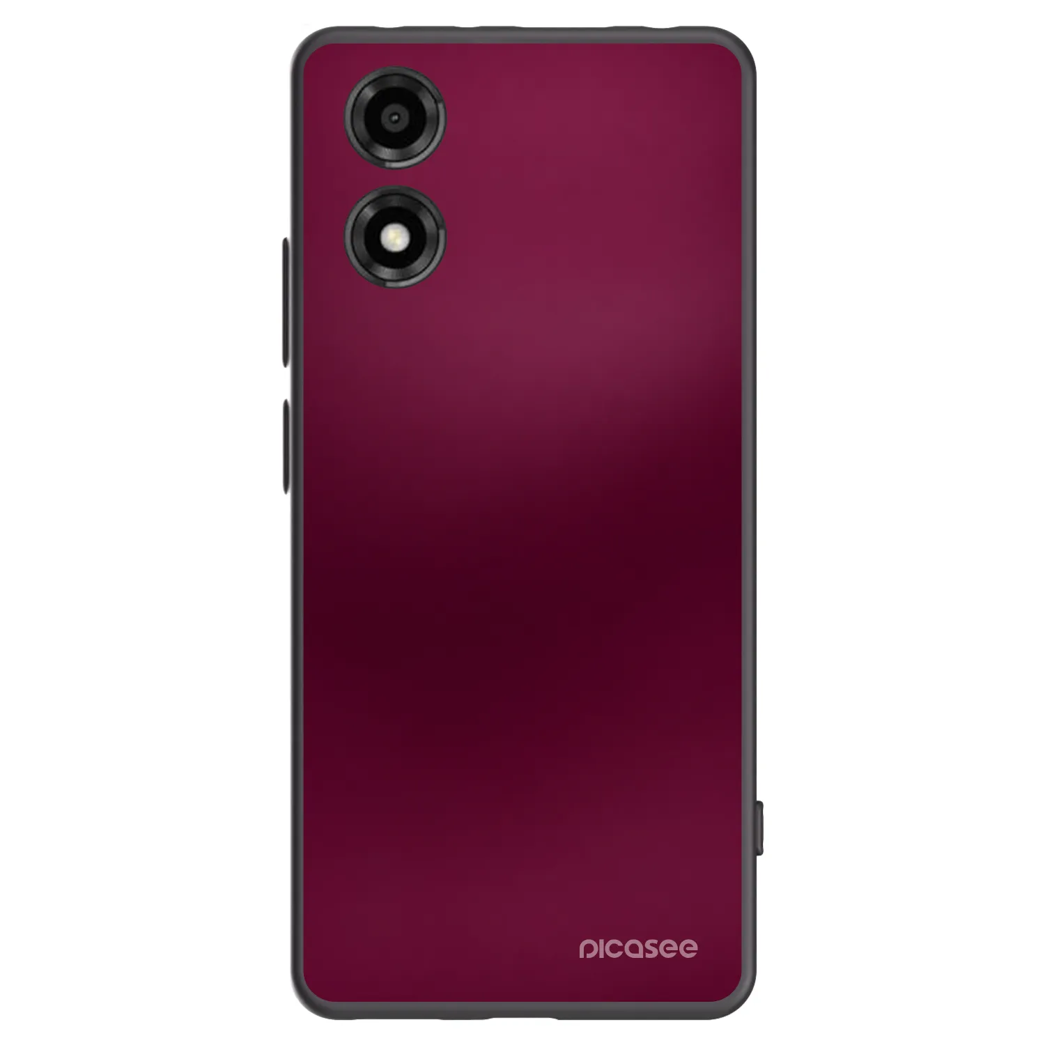 Picasee Motorola Moto E14 Hülle - Schwarzes Silikon - Velvet Bordeaux
