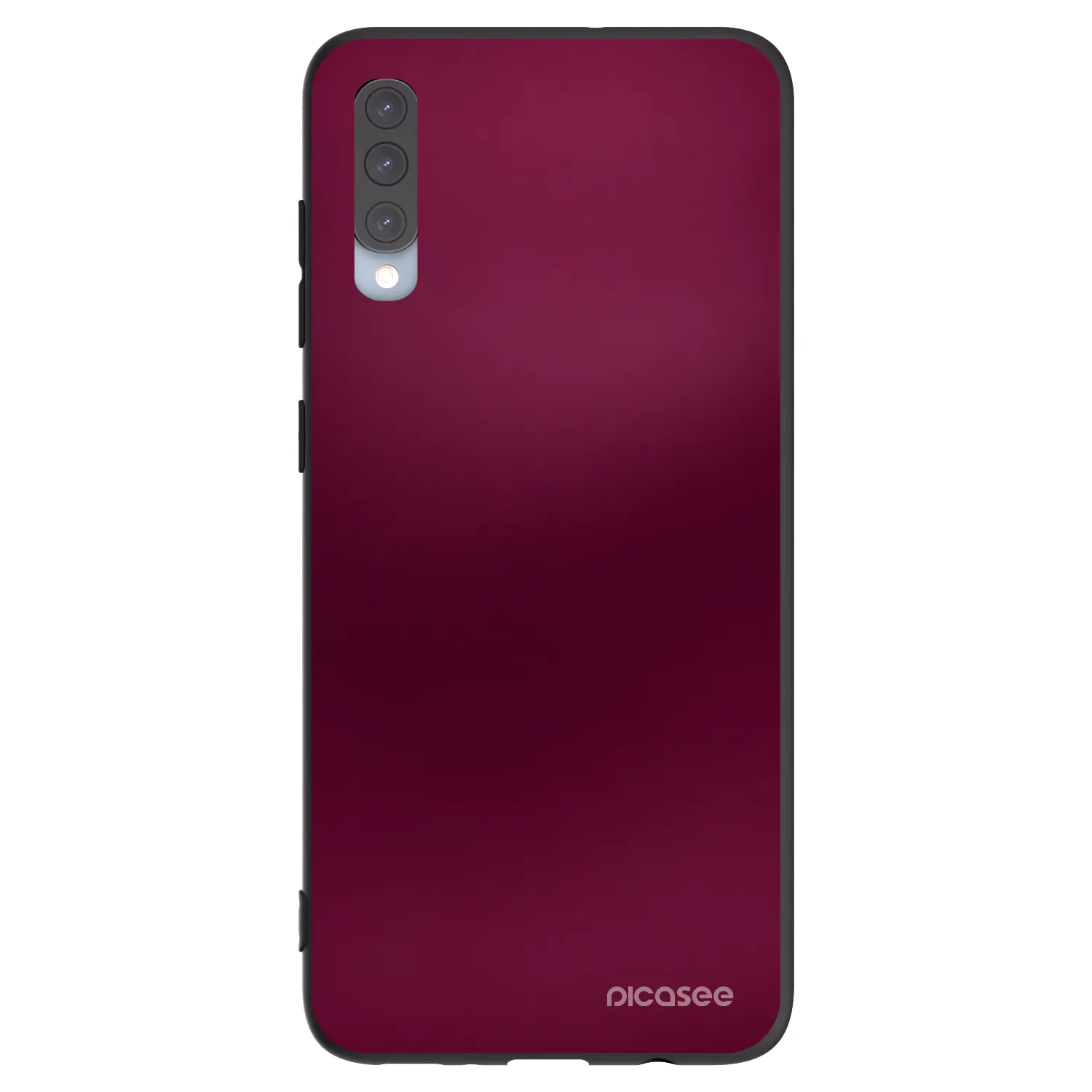 Picasee Samsung Galaxy A70 A705F Hülle - Schwarzes Silikon - Velvet Bordeaux
