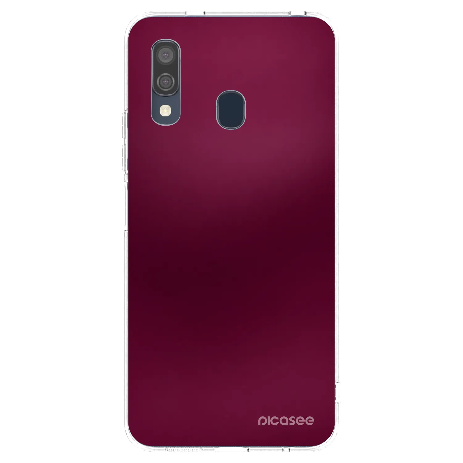 Picasee Samsung Galaxy A40 A405F Hülle - Transparentes Silikon - Velvet Bordeaux