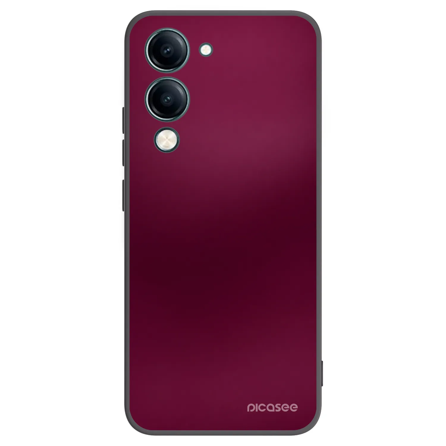 Picasee Vivo Y29s 5G Hülle - Schwarzes Silikon - Velvet Bordeaux