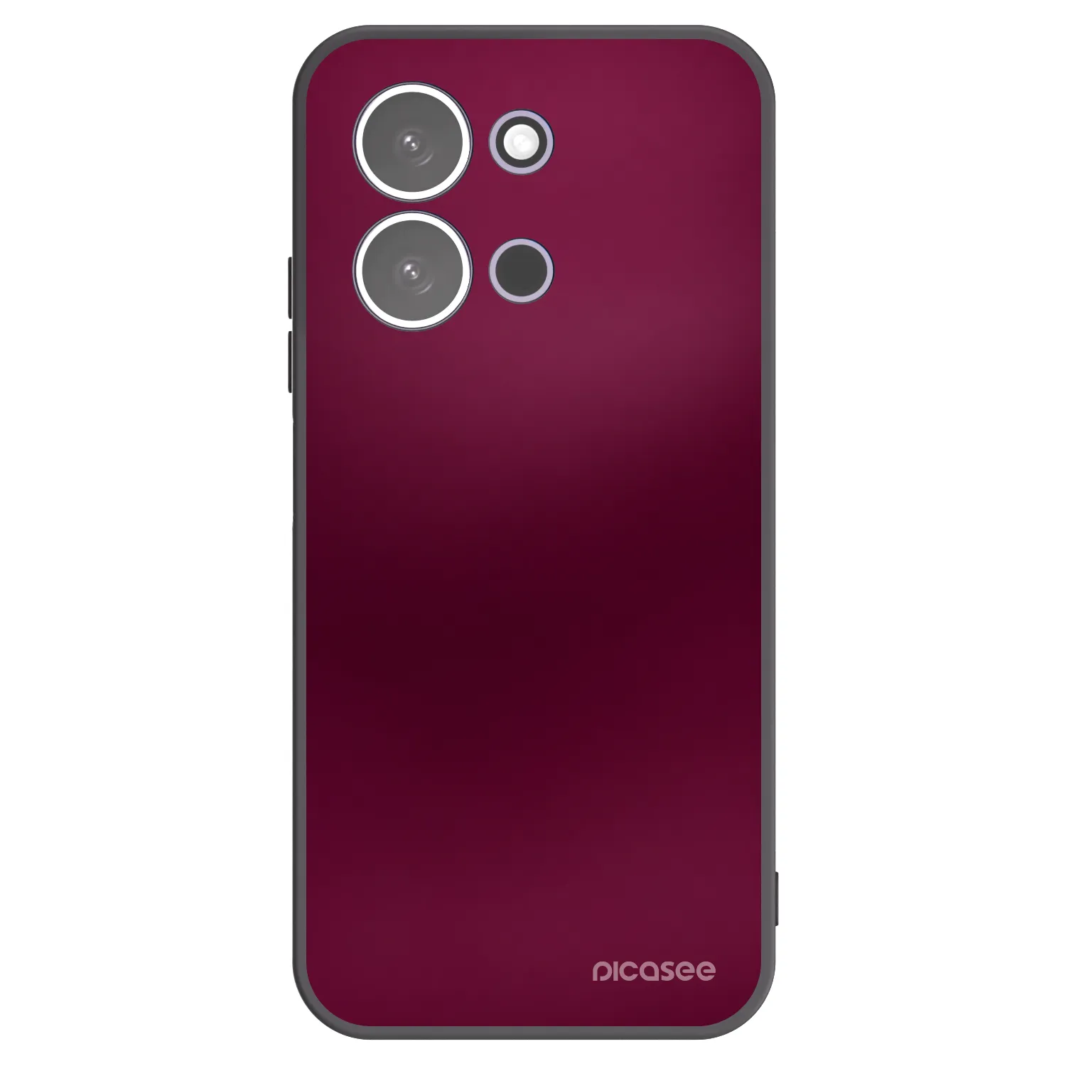 Picasee Xiaomi Redmi 15C 5G Hülle - Schwarzes Silikon - Velvet Bordeaux
