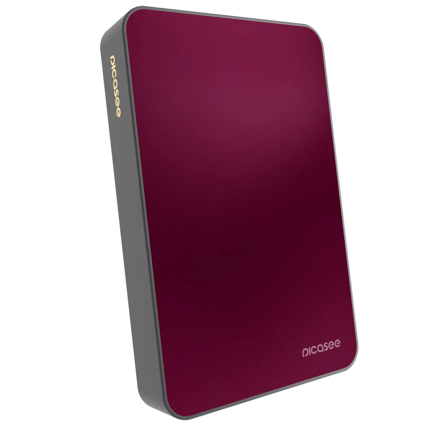 Picasee Powerbank mit MagSafe 10 000 mAh Grau - Velvet Bordeaux