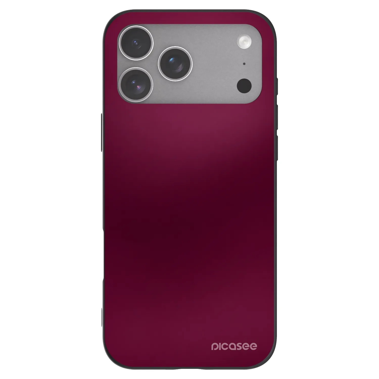 Picasee Apple iPhone 18 Pro Max Hülle - Schwarzes Silikon - Velvet Bordeaux