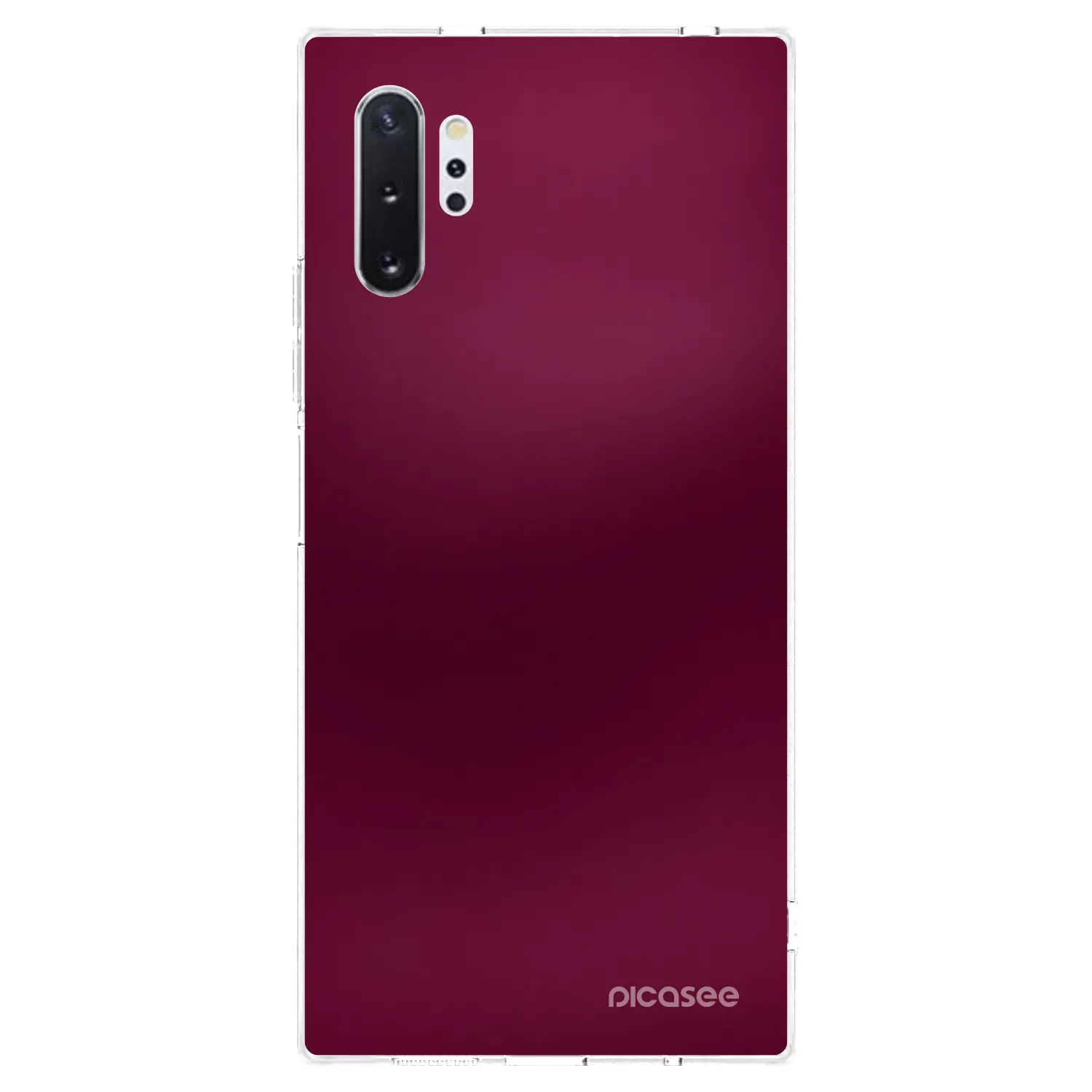 Picasee Samsung Galaxy Note 10+ N975F Hülle - Transparentes Silikon - Velvet Bordeaux