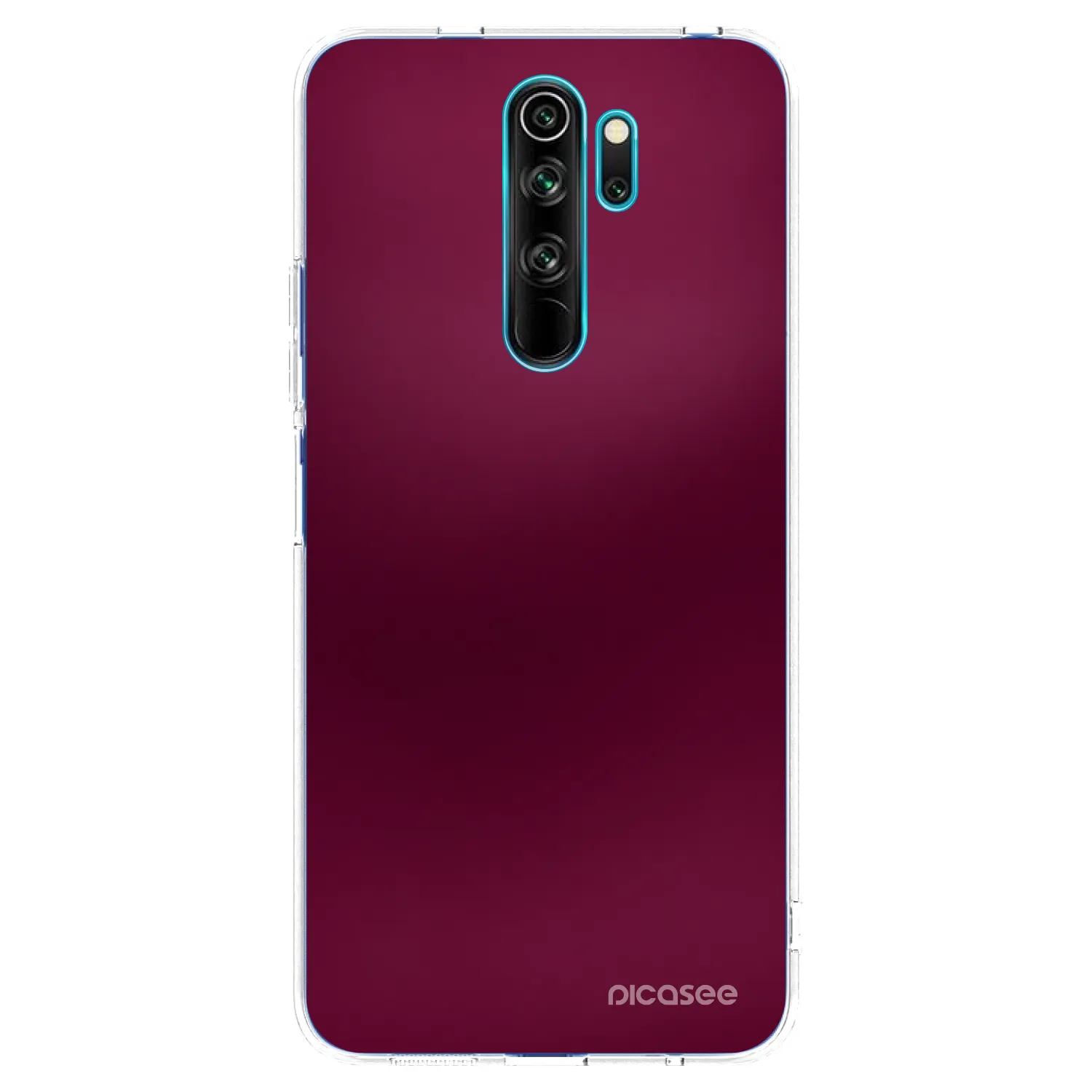 Picasee Xiaomi Redmi Note 8 Pro Hülle - Transparentes Silikon - Velvet Bordeaux
