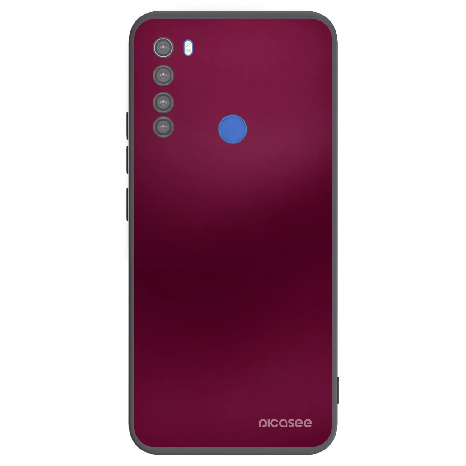 Picasee Xiaomi Redmi Note 8T Hülle - Schwarzes Silikon - Velvet Bordeaux