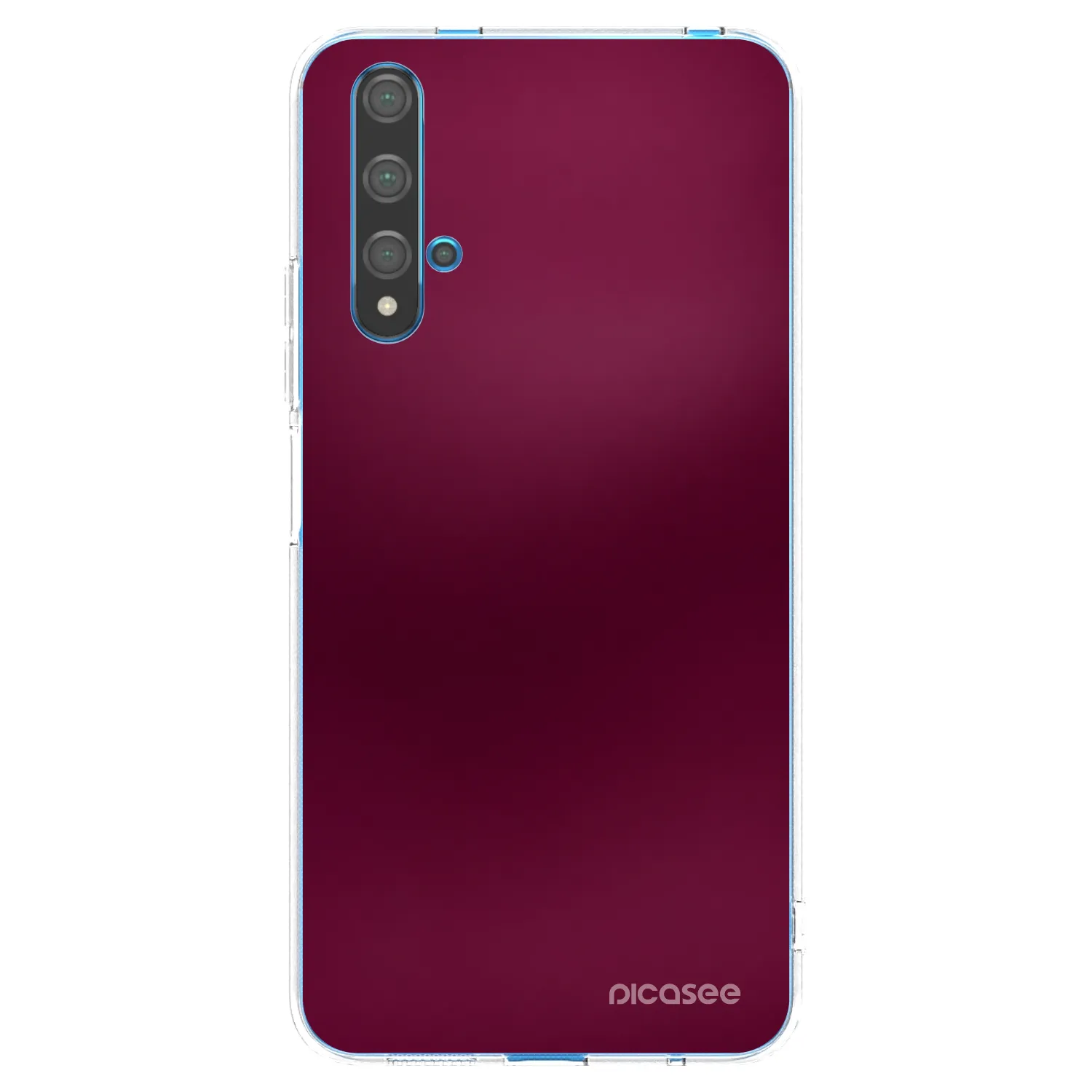 Picasee Huawei Nova 5T Hülle - Transparentes Silikon - Velvet Bordeaux