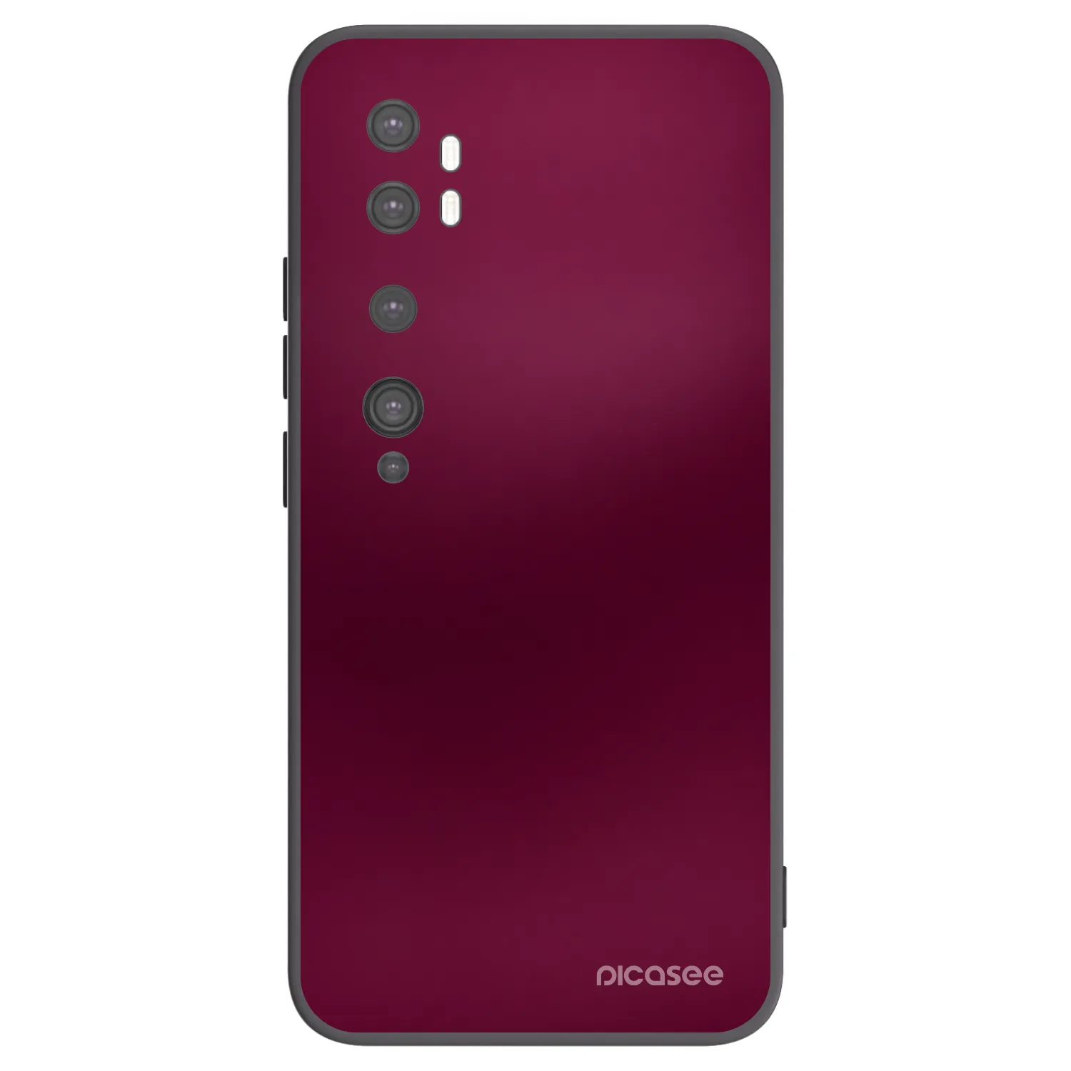 Picasee Xiaomi Mi Note 10 (Pro) Hülle - Schwarzes Silikon - Velvet Bordeaux