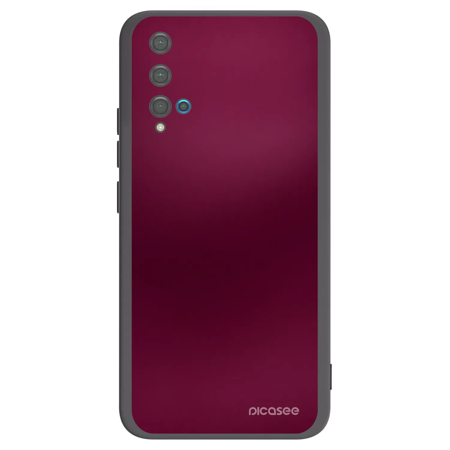 Picasee Huawei Nova 5T Hülle - Schwarzes Silikon - Velvet Bordeaux