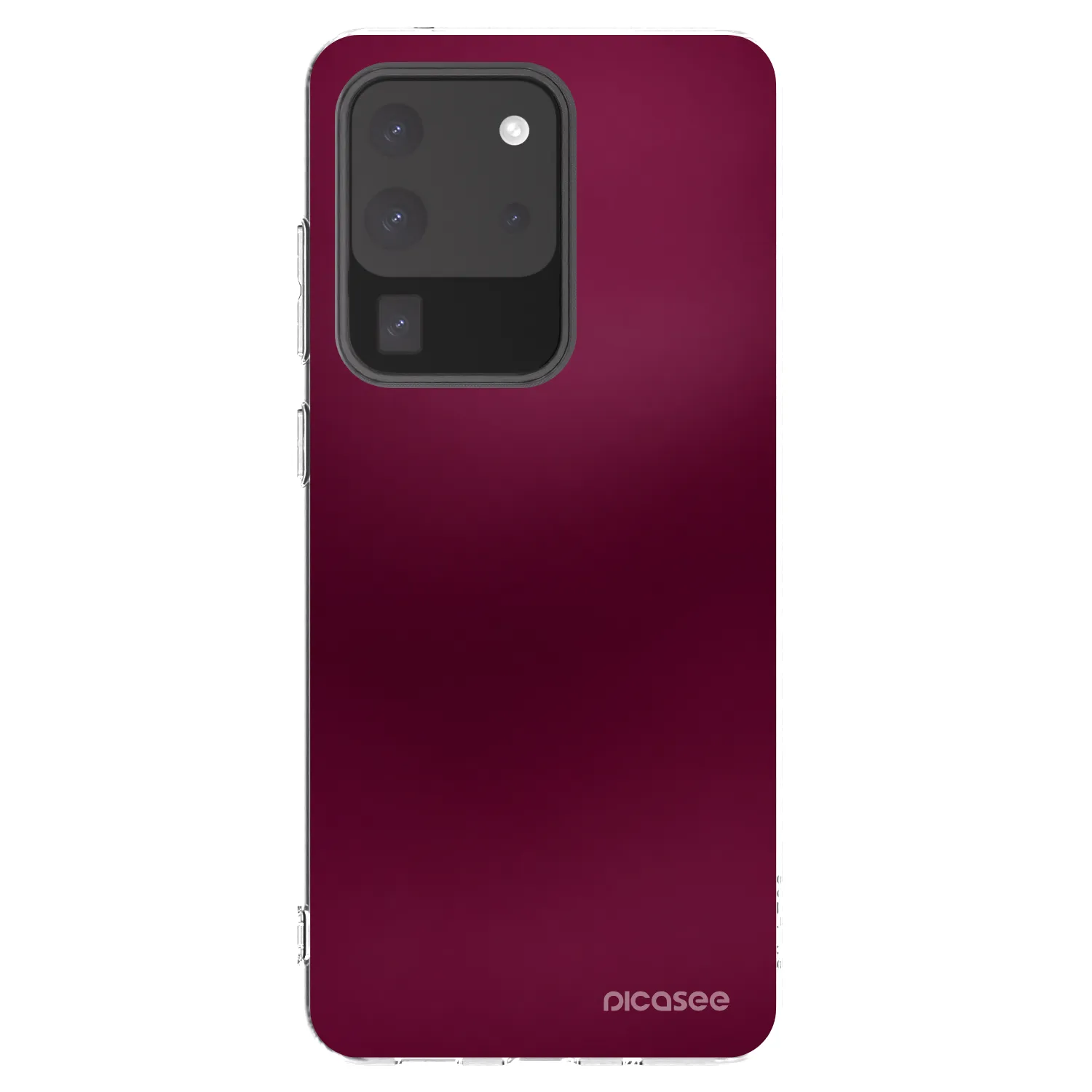 Picasee Samsung Galaxy S20 Ultra 5G G988F Hülle - Transparentes Silikon - Velvet Bordeaux