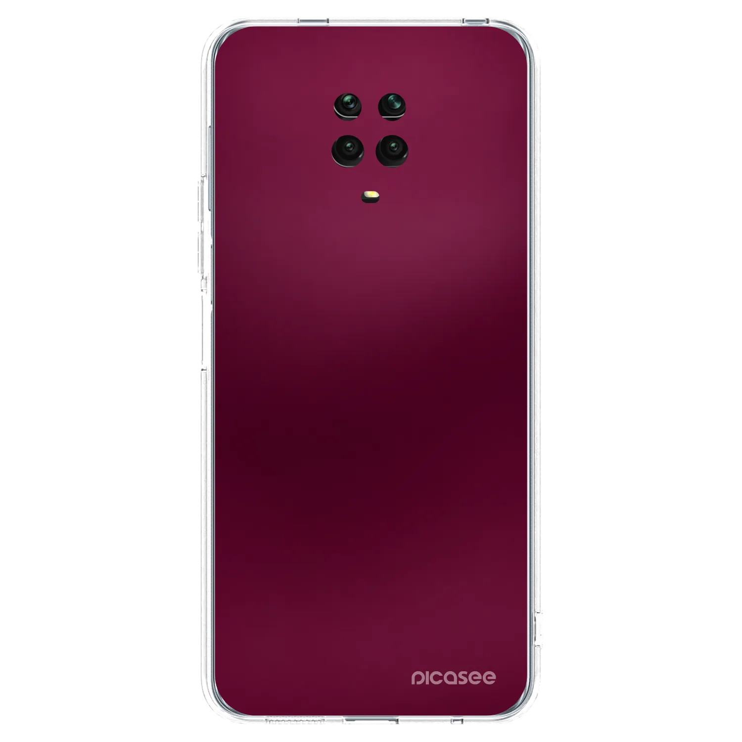Picasee Xiaomi Redmi Note 9 Pro Hülle - Transparentes Silikon - Velvet Bordeaux