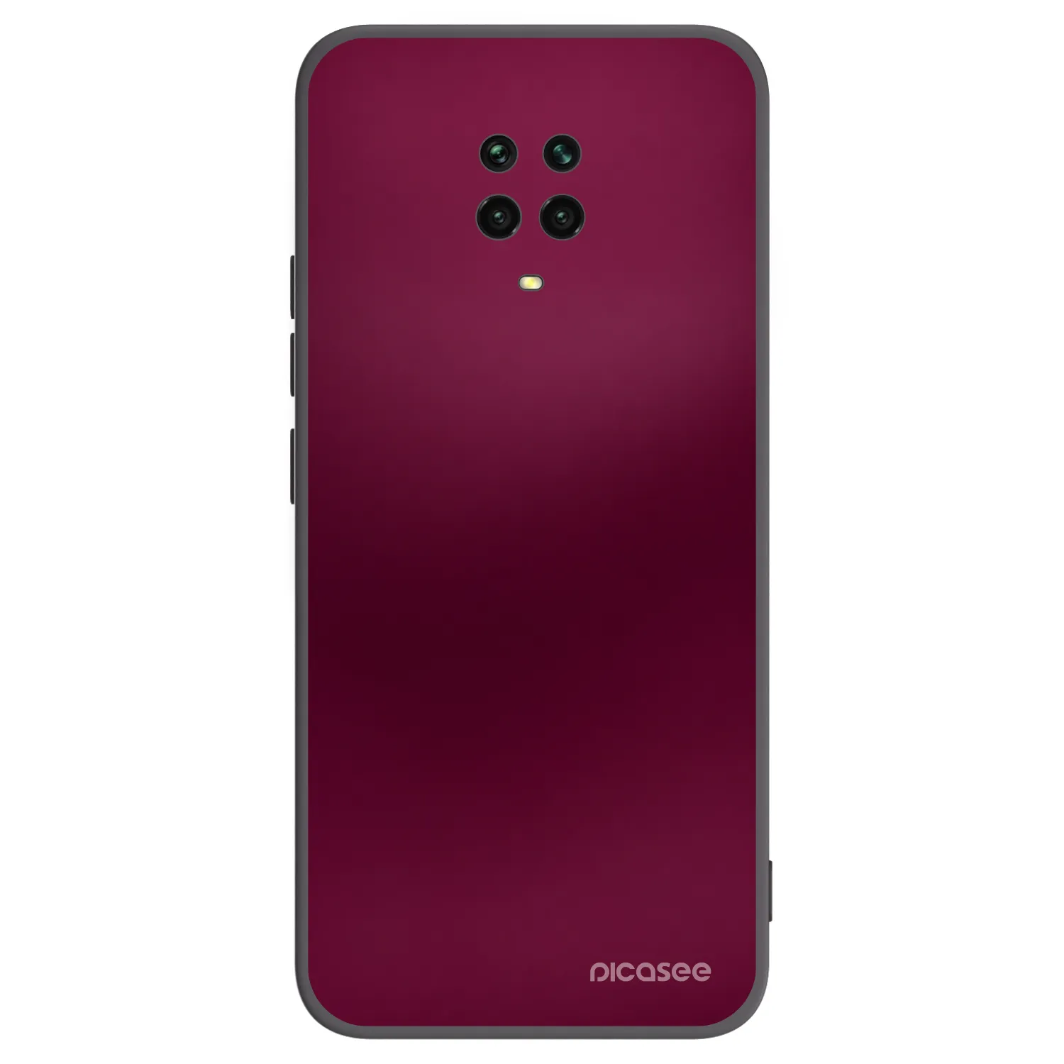 Picasee Xiaomi Redmi Note 9S Hülle - Schwarzes Silikon - Velvet Bordeaux