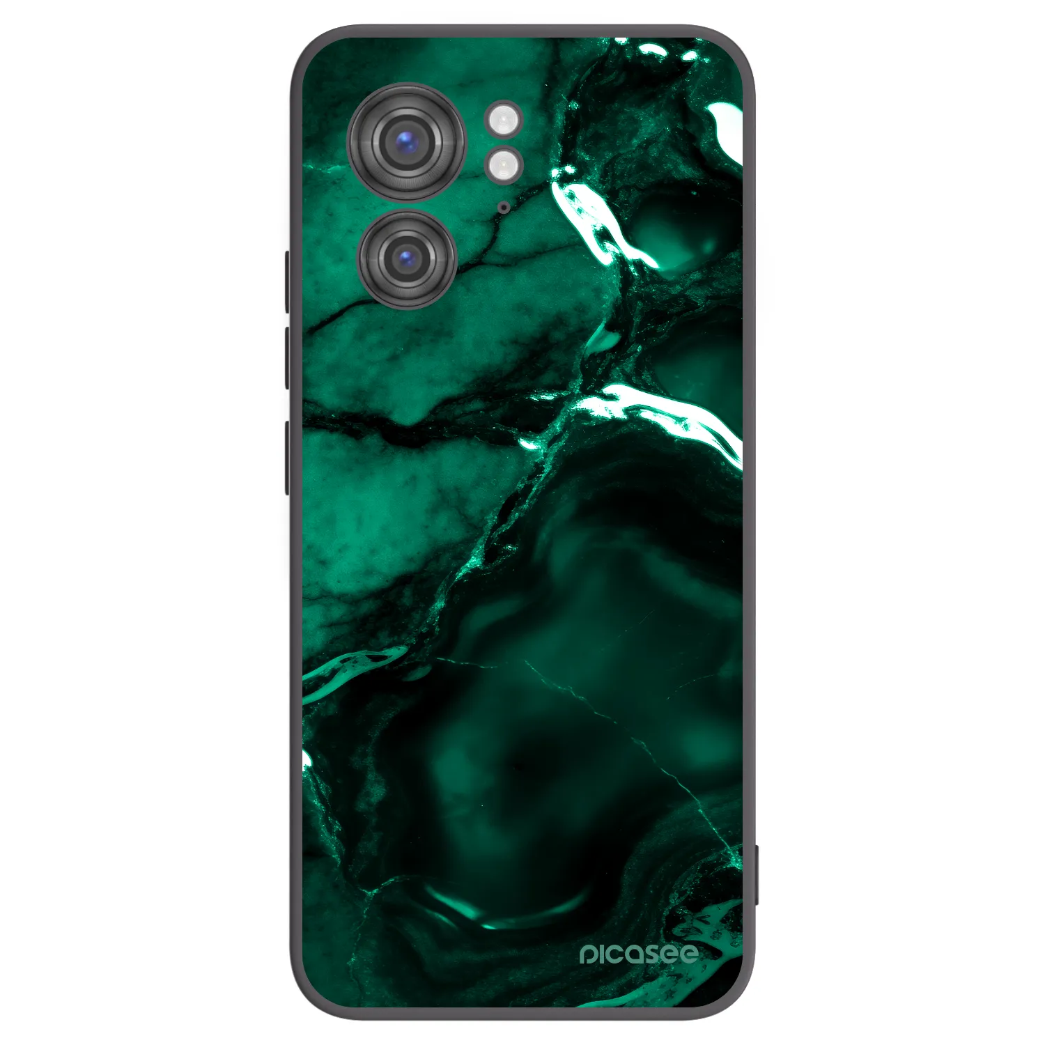 Picasee Motorola Edge 40 Hülle - Schwarzes Silikon - Dark emerald
