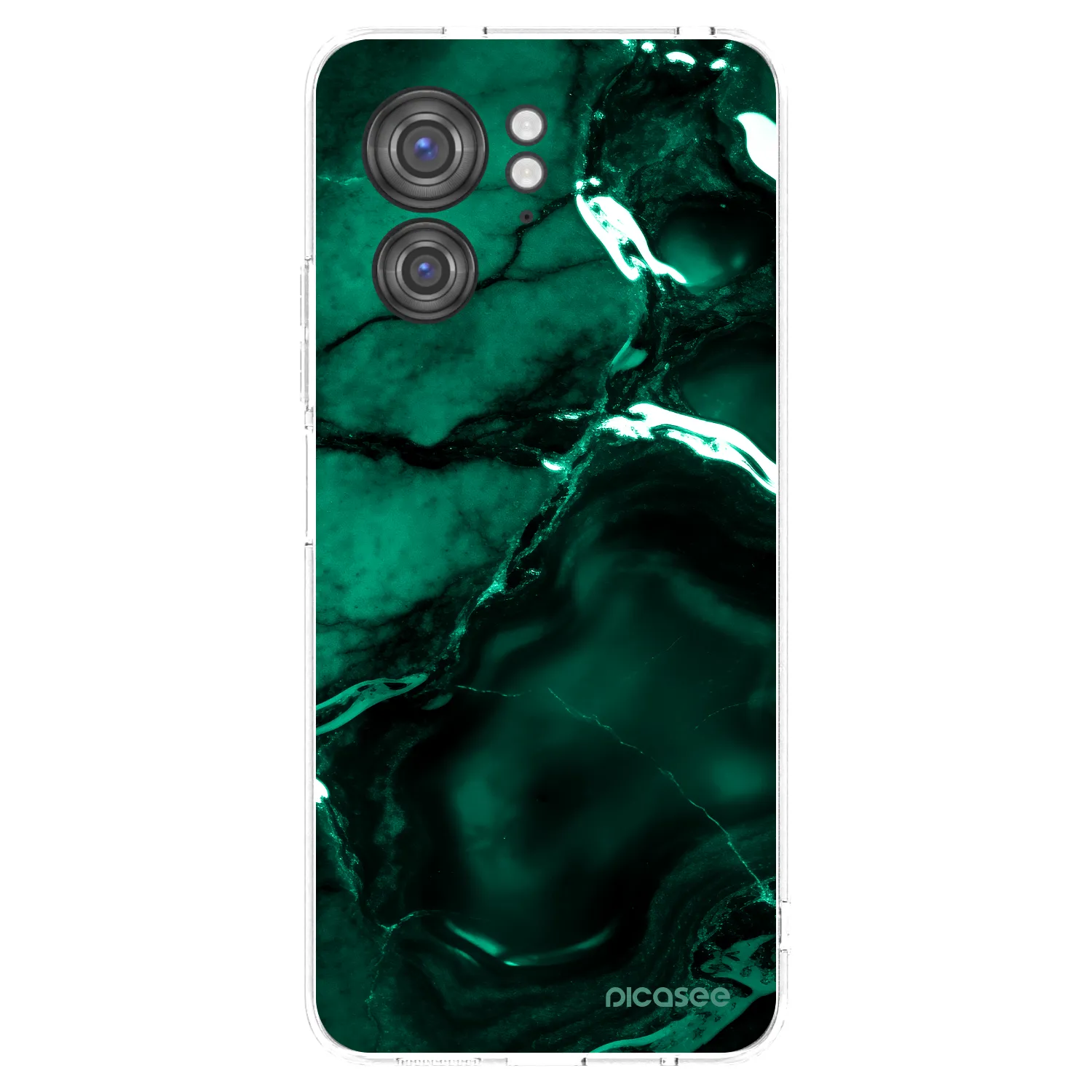 Picasee Motorola Edge 40 Hülle - Transparentes Silikon - Dark emerald