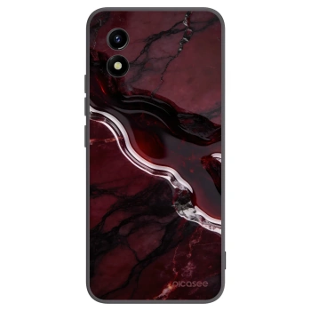Picasee Vivo Y01 Hülle - Schwarzes Silikon - Cherry stone