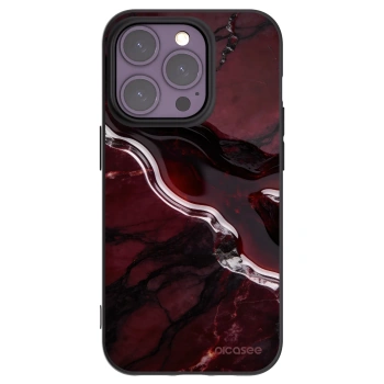 Picasee Apple iPhone 14 Pro Hülle - Schwarzes Silikon - Cherry stone