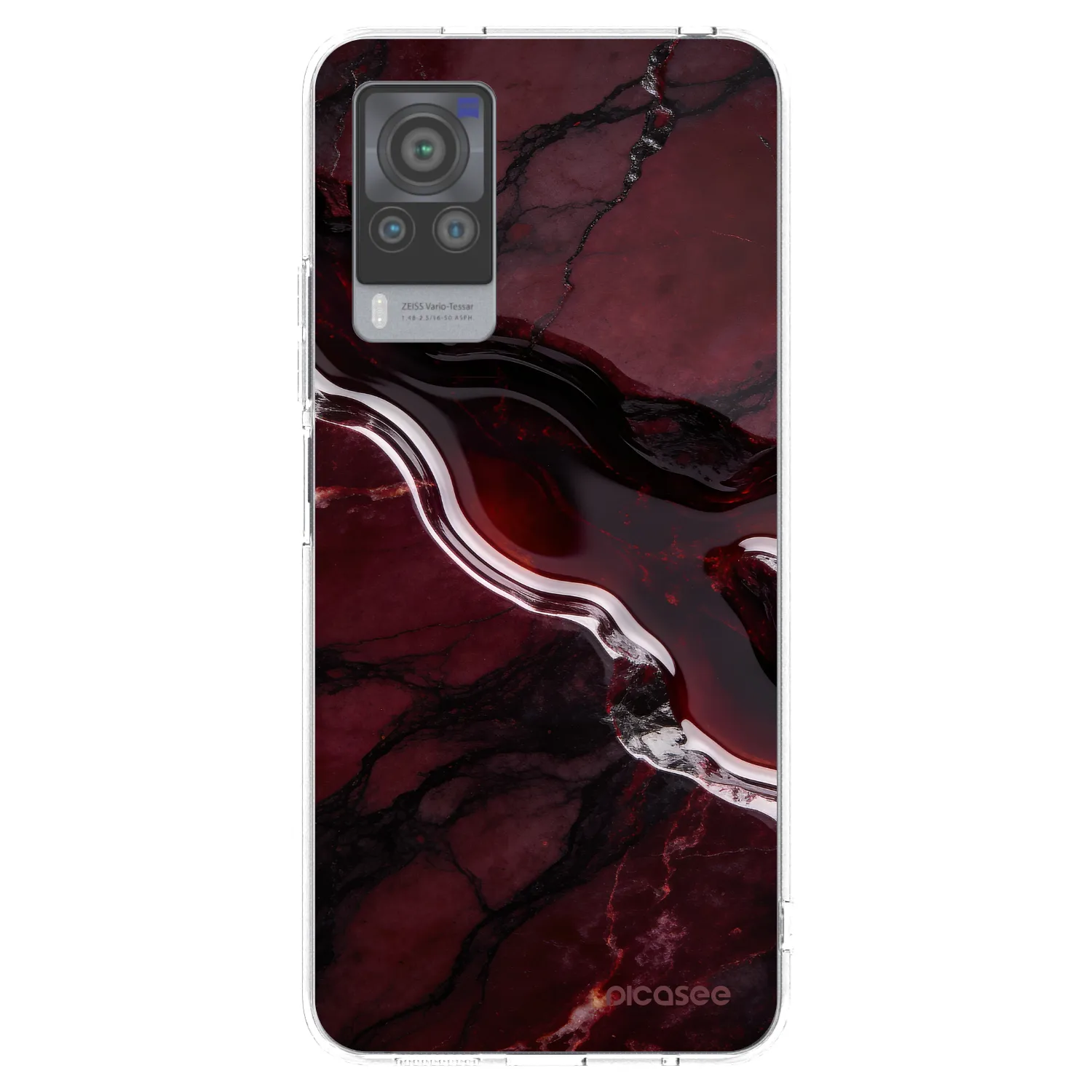 Picasee Vivo X60 Pro 5G Hülle - Transparentes Silikon - Cherry stone