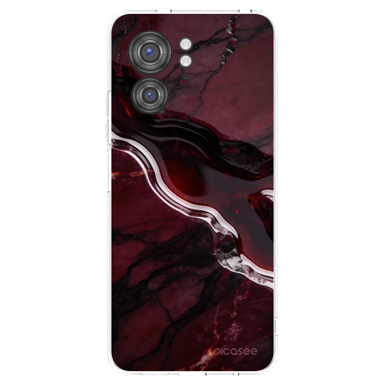 Picasee Motorola Edge 40 Hülle - Transparentes Silikon - Cherry stone