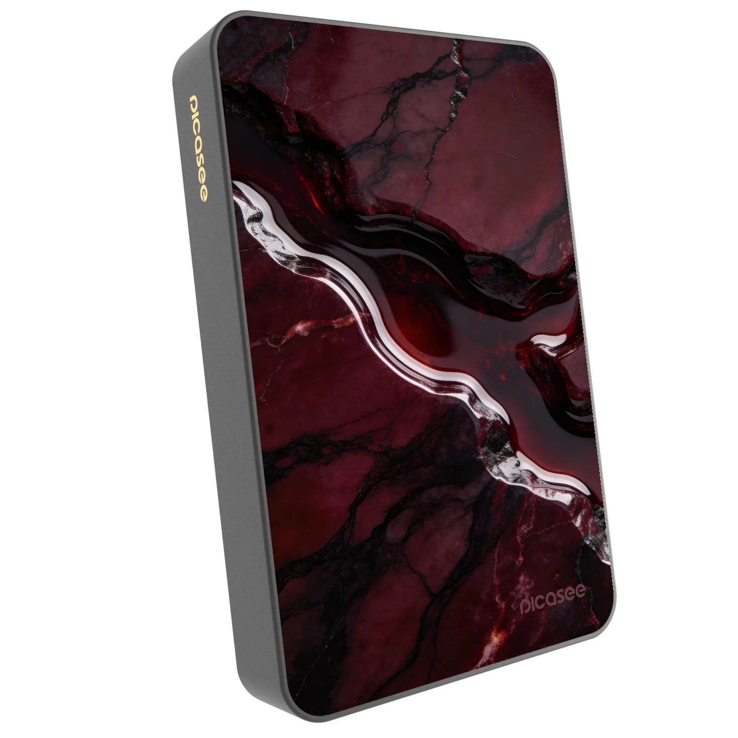 Picasee Powerbank mit MagSafe 10 000 mAh Grau - Cherry stone