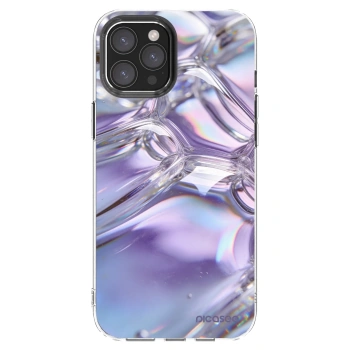 Picasee Apple iPhone 12 Pro Max Hülle - Transparentes Silikon - Iridescent bubbles