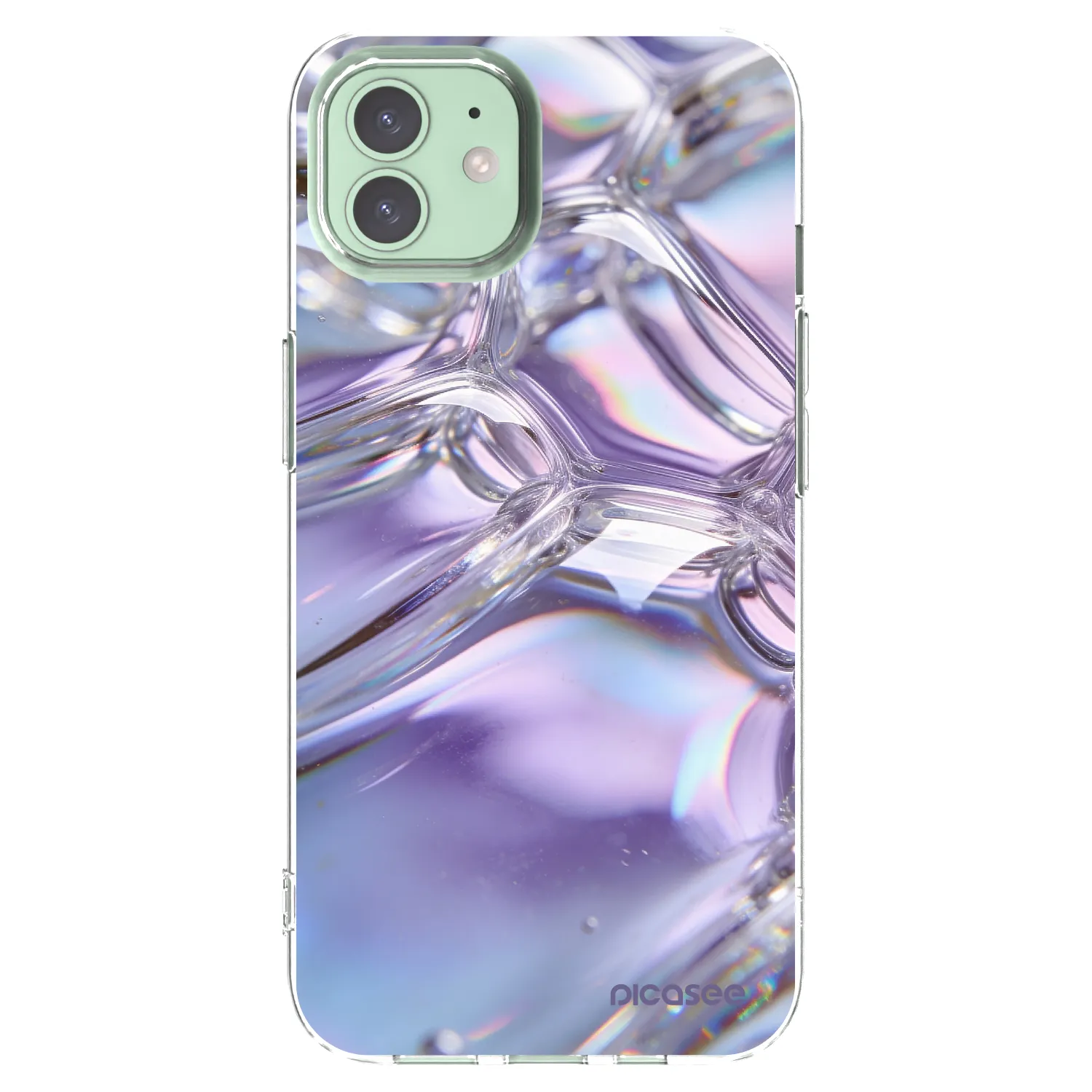 Picasee Apple iPhone 12 Pro Hülle - Transparentes Silikon - Iridescent bubbles