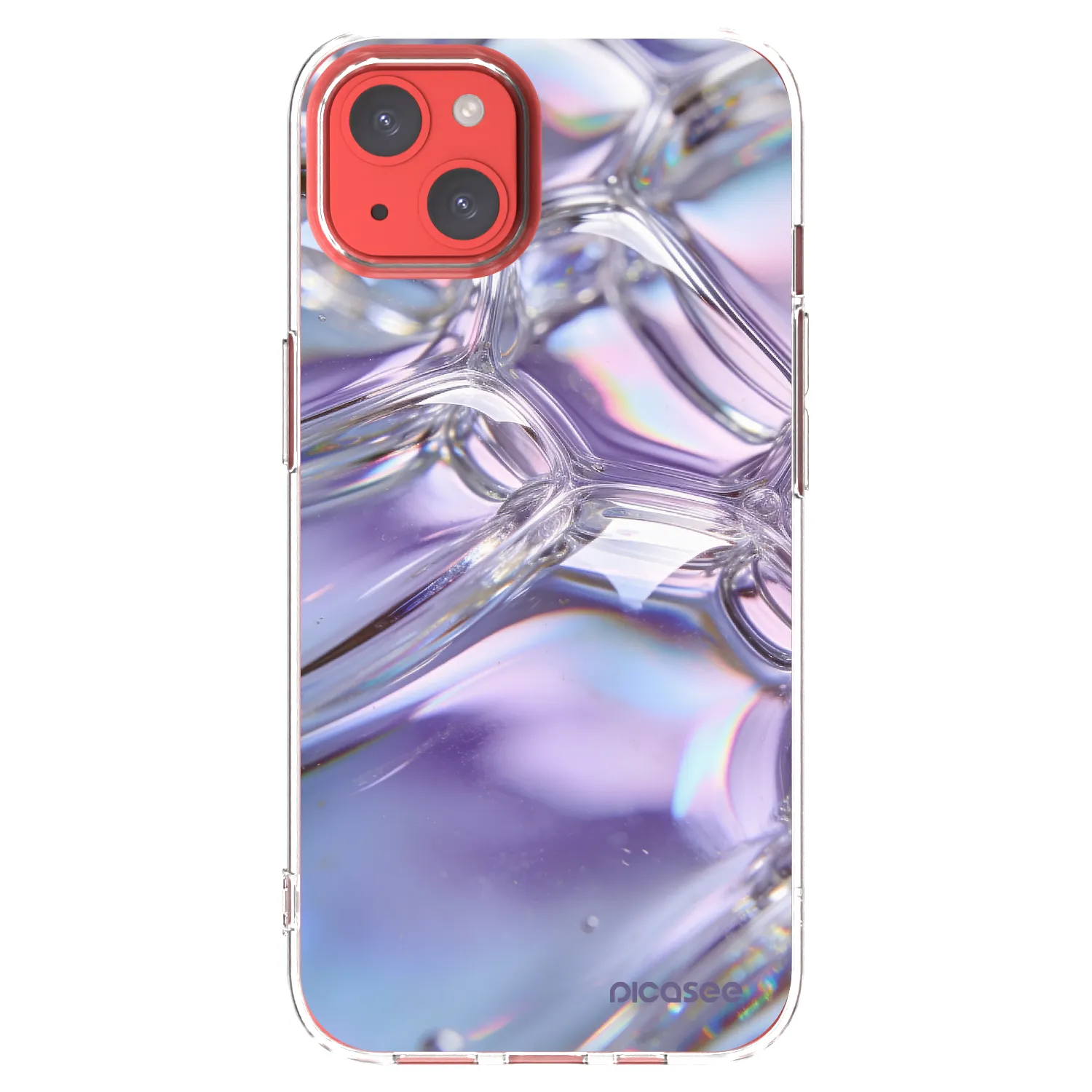 Picasee Apple iPhone 13 Hülle - Transparentes Silikon - Iridescent bubbles