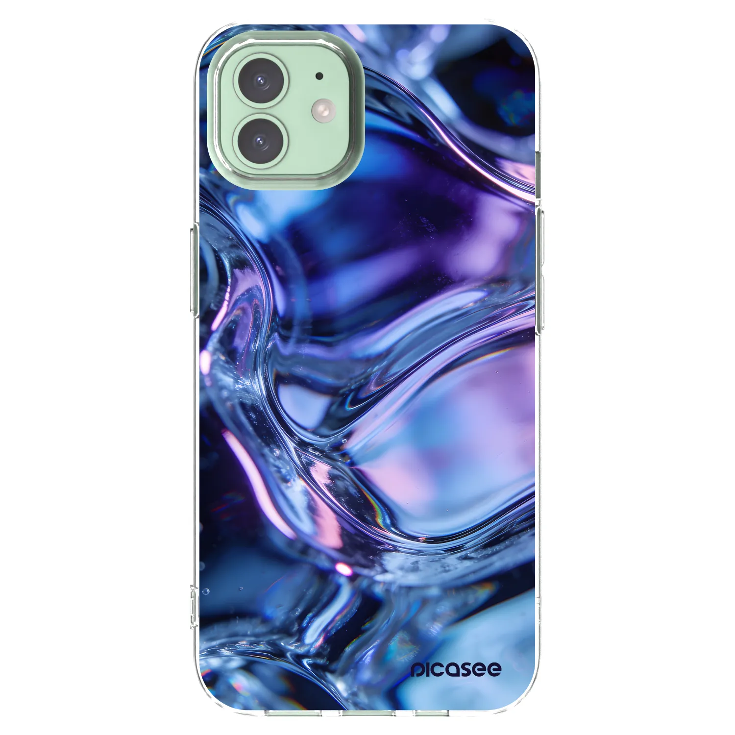 Picasee Apple iPhone 12 Pro Hülle - Transparentes Silikon - Iris liquid
