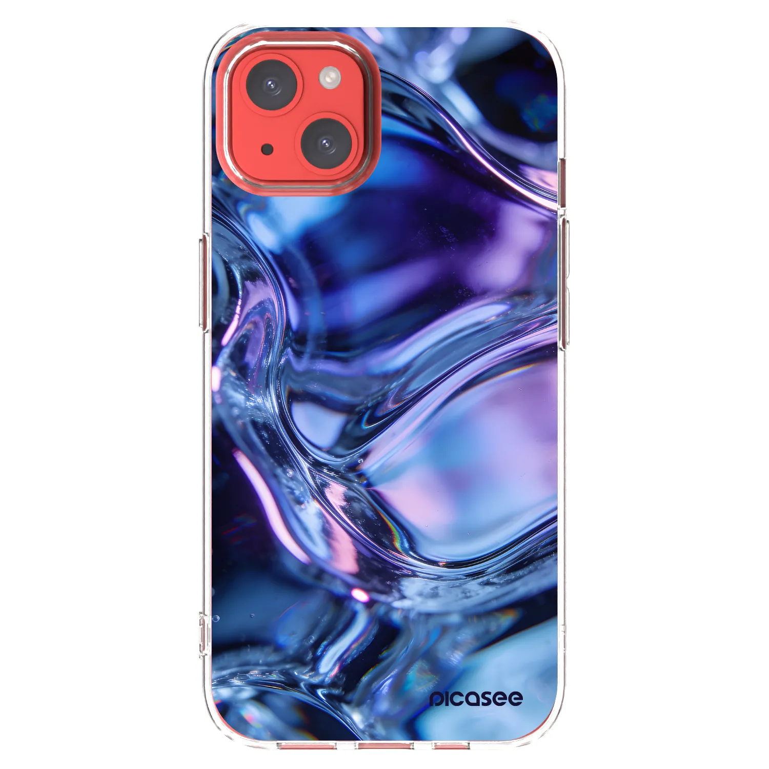 Picasee Apple iPhone 13 Hülle - Transparentes Silikon - Iris liquid