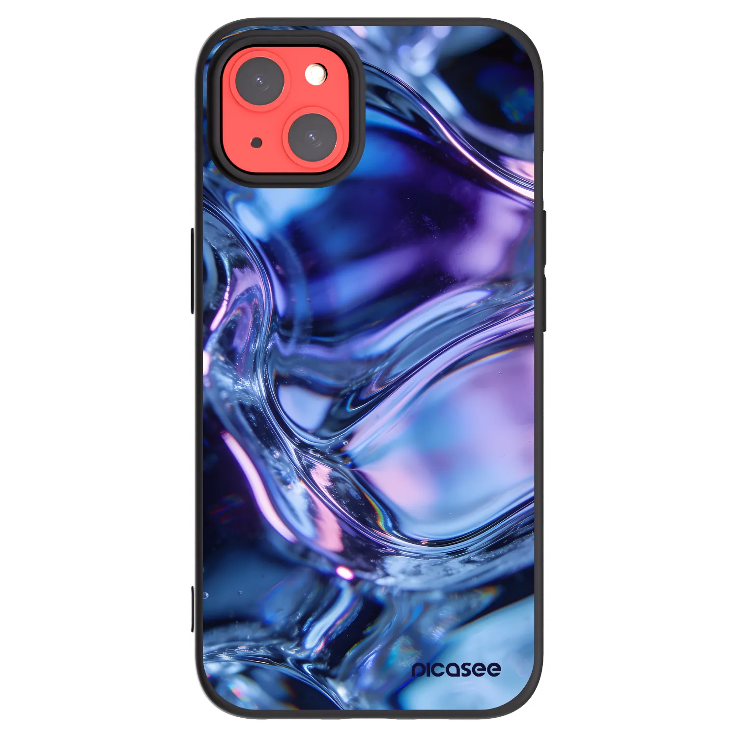 Picasee Apple iPhone 13 Hülle - Schwarzes Silikon - Iris liquid