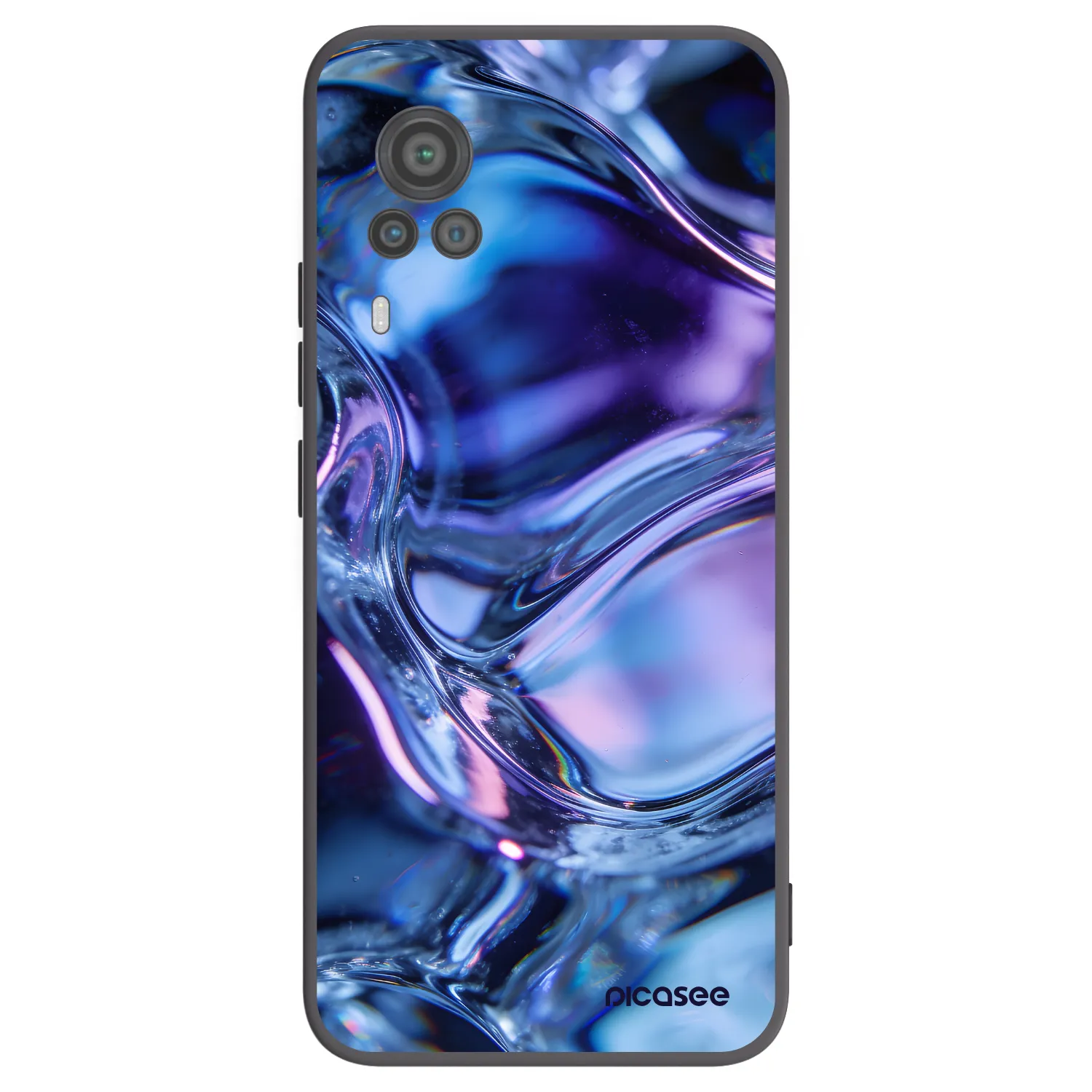 Picasee Vivo X60 Pro 5G Hülle - Schwarzes Silikon - Iris liquid