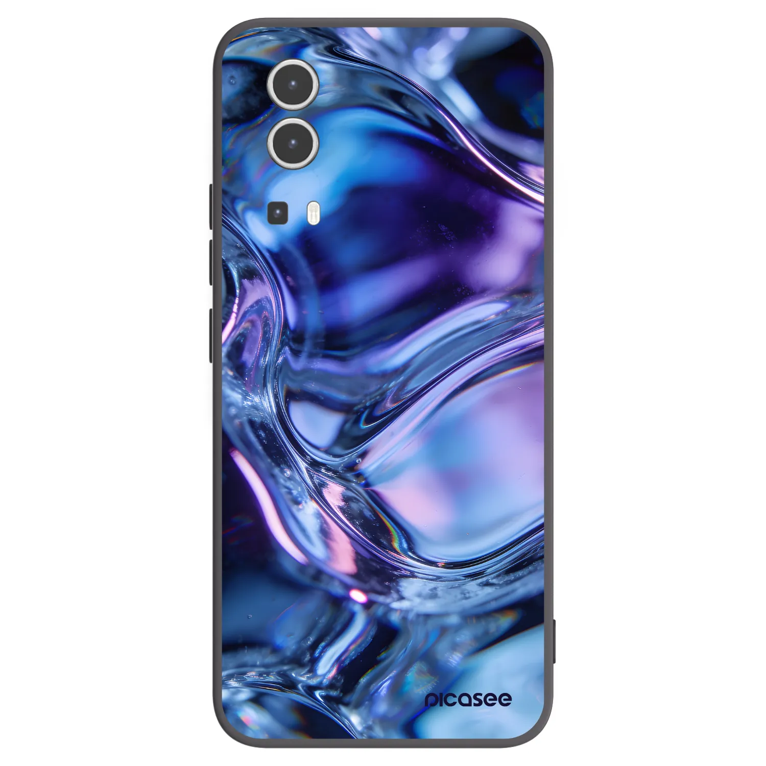 Picasee Vivo Y72 5G Hülle - Schwarzes Silikon - Iris liquid
