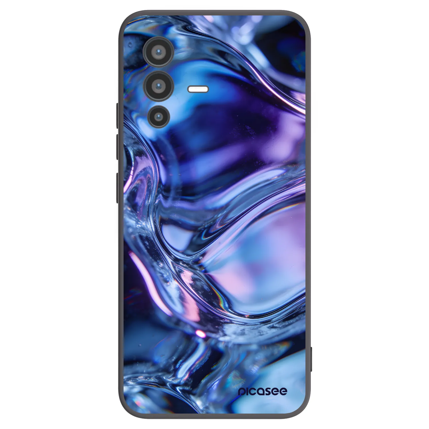 Picasee Vivo V23 5G Hülle - Schwarzes Silikon - Iris liquid
